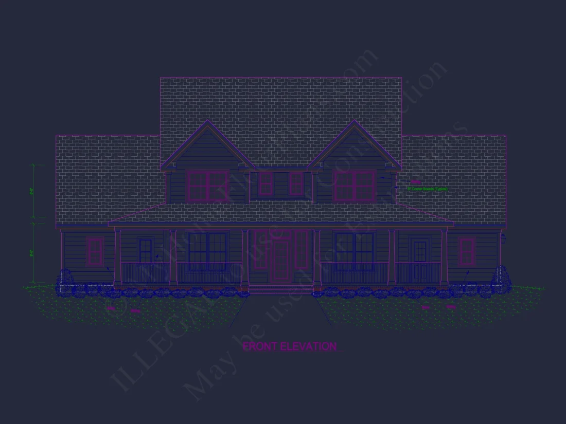 Stylish house Plan with Bedroom Floors, CAD Blueprints, Designs