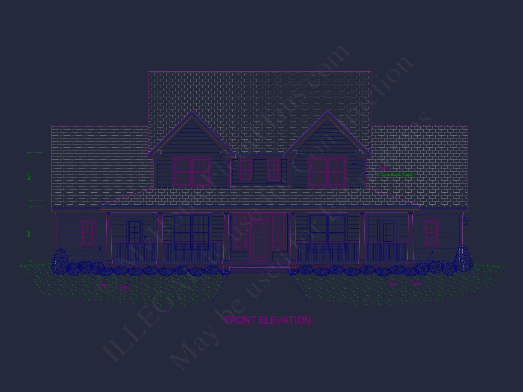 Stylish house Plan with Bedroom Floors, CAD Blueprints, Designs