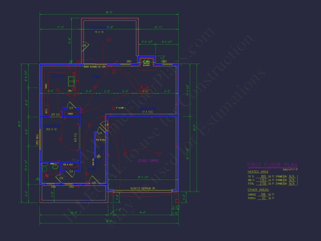 Modern house Blueprint – 2-Story CAD Floor Plan Designs