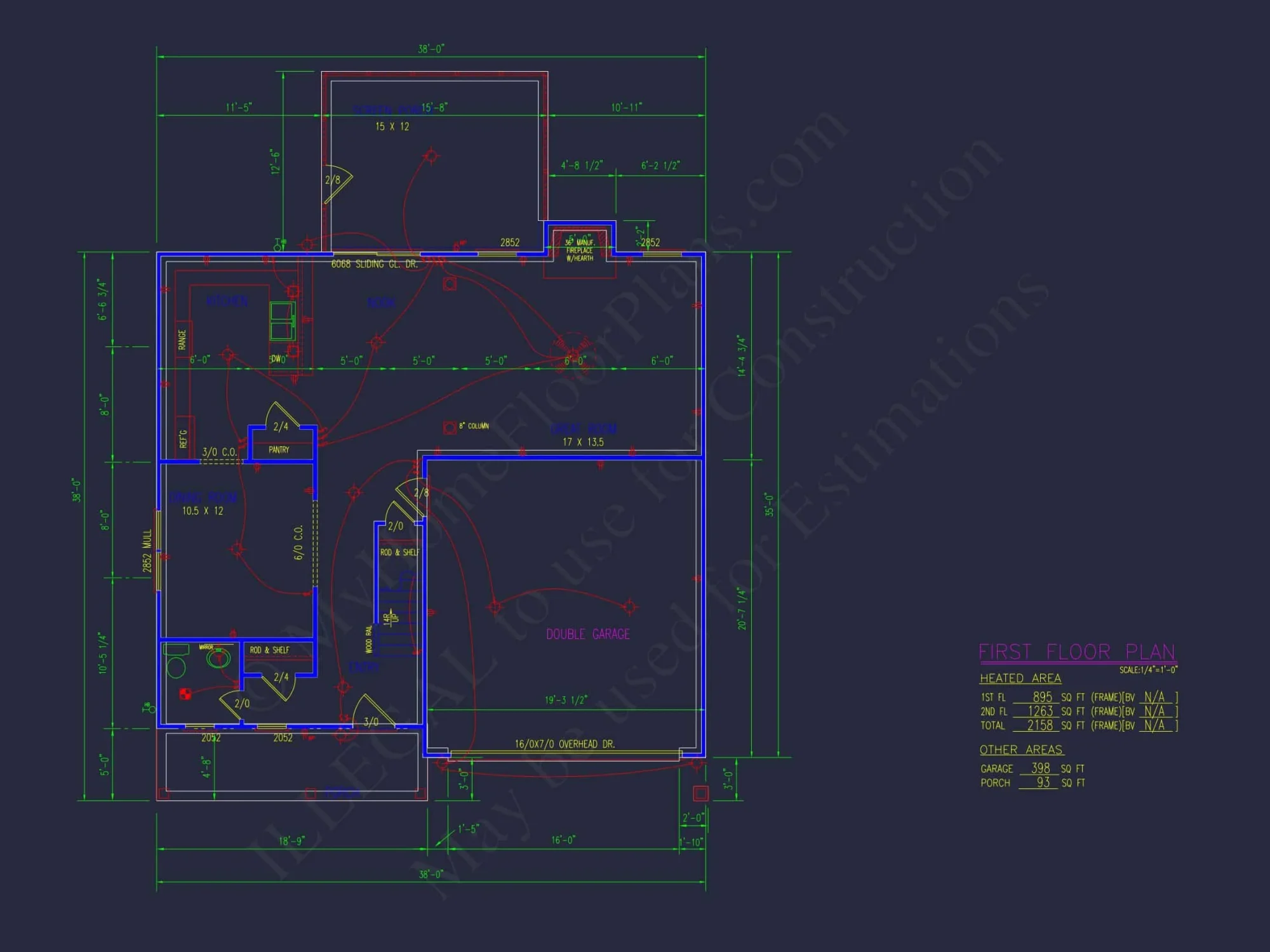 Modern house Blueprint – 2-Story CAD Floor Plan Designs