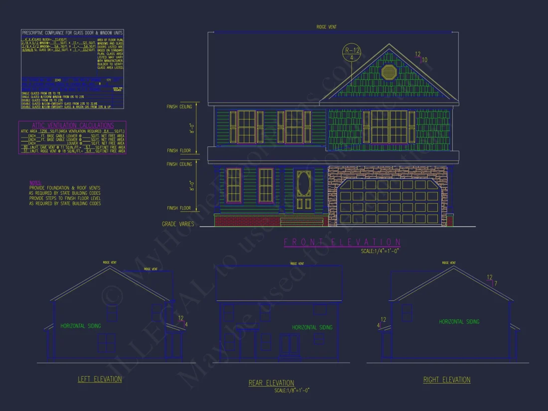 Modern house Blueprint – 2-Story CAD Floor Plan Designs