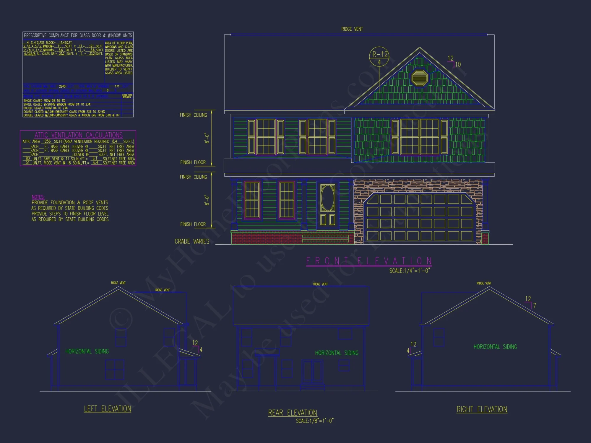 Modern house Blueprint – 2-Story CAD Floor Plan Designs