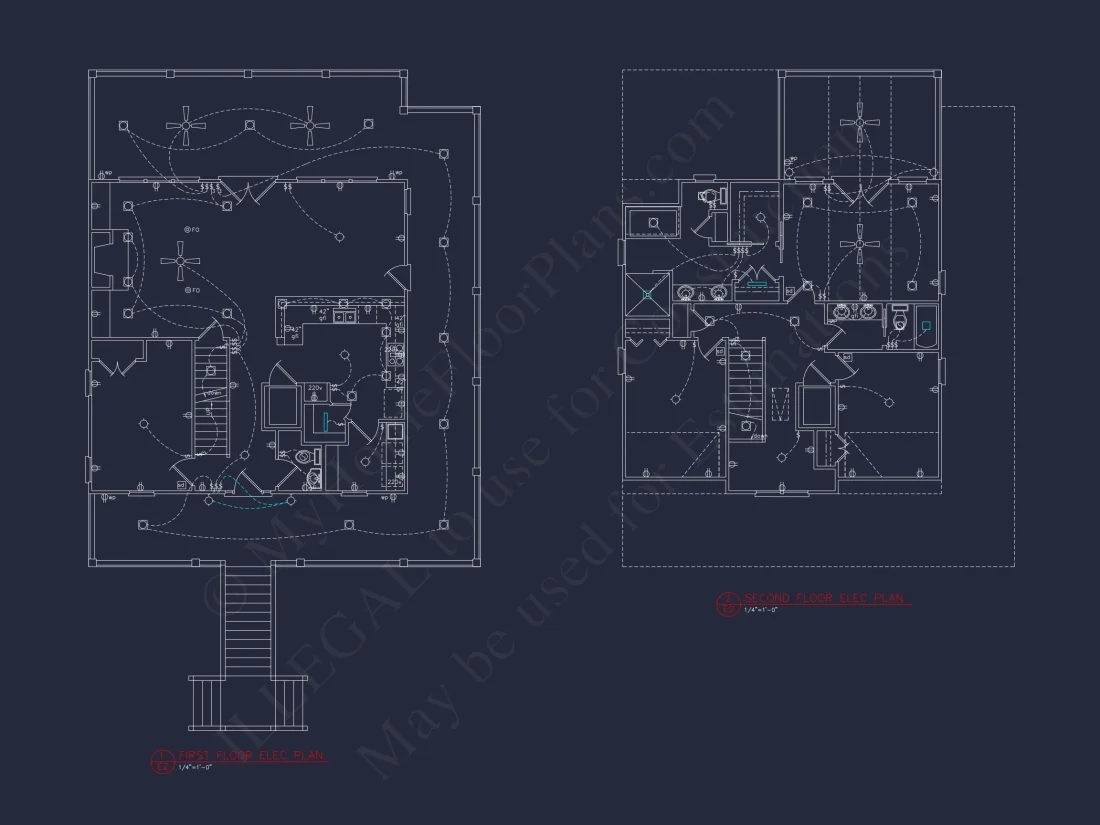 Beach House Blueprint: 2.5-Story house with Split Garage