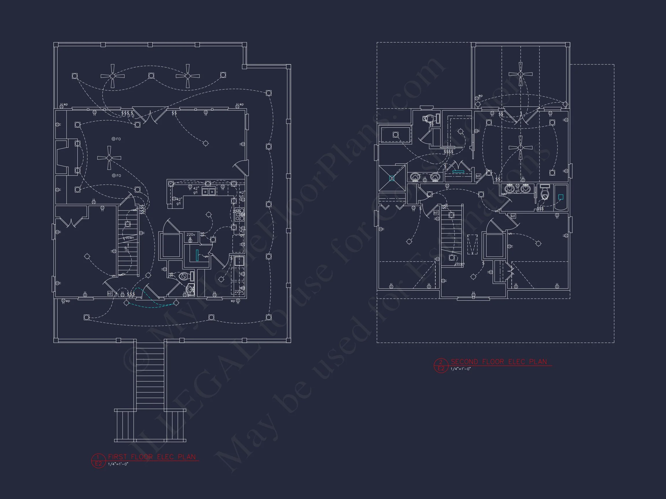 14-1462 HOUSE PLAN - Beach House Blueprint: 2.5-Story House with Split Garage 11 Beach House Blueprint: 2.5-Story house with Split Garage