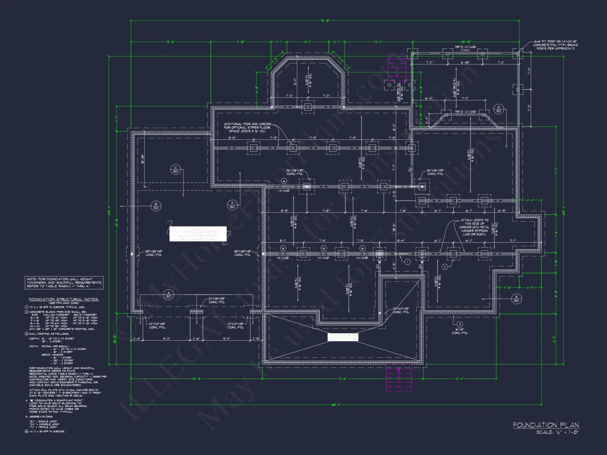 Architectural house Plan: 1-Story Craftsman Design with CAD