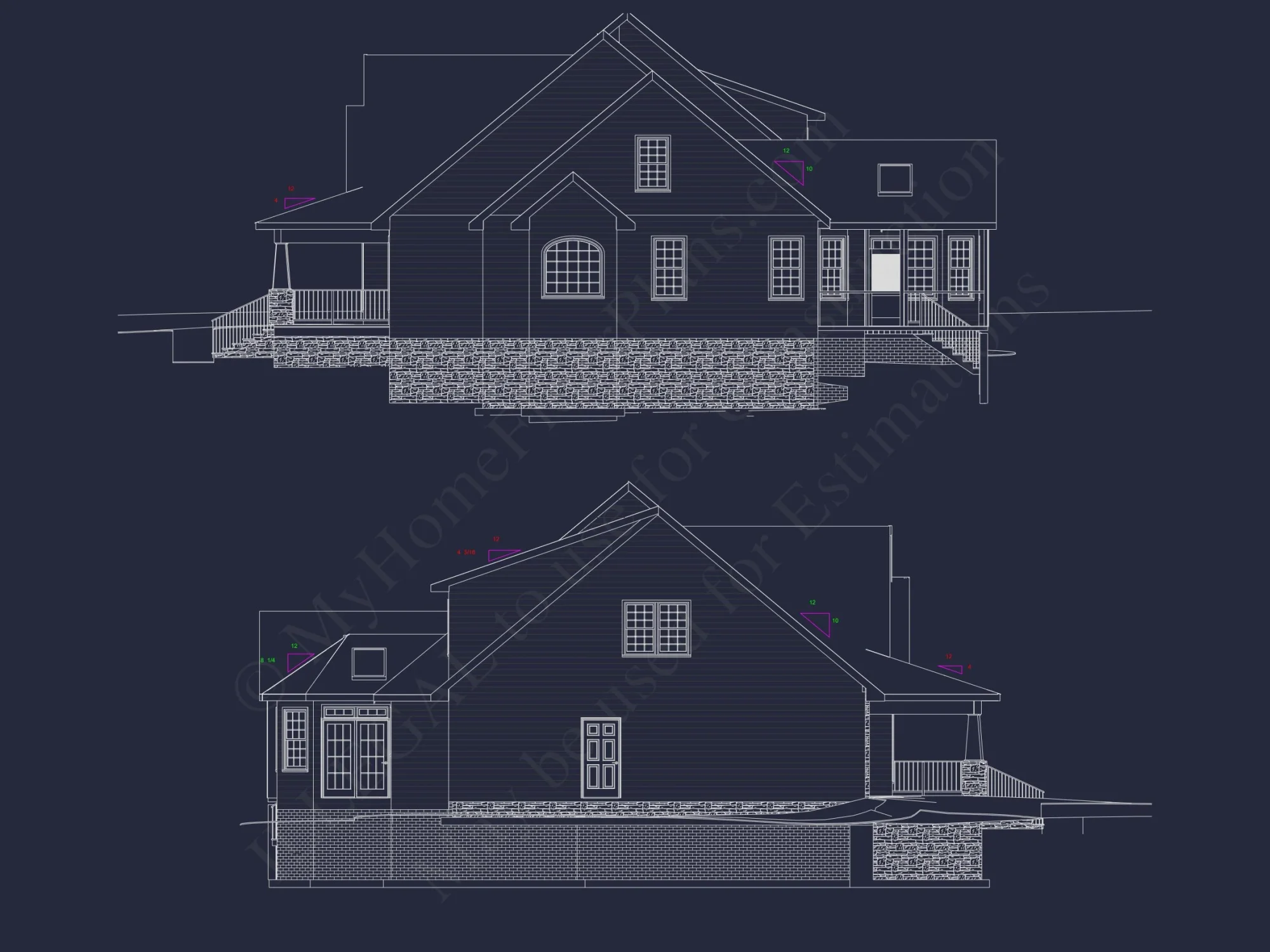Architectural house Plan: 1-Story Craftsman Design with CAD