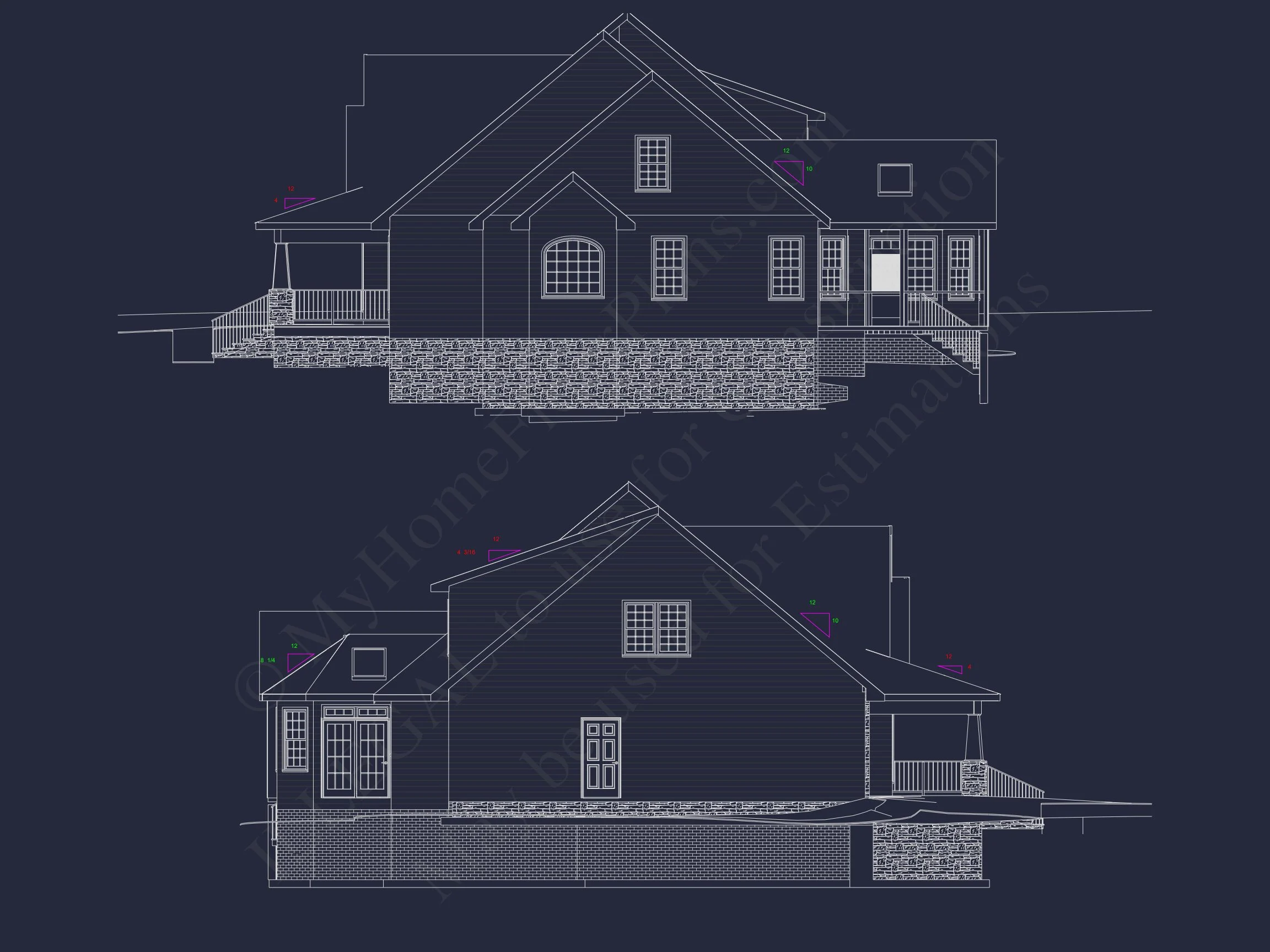 Architectural house Plan: 1-Story Craftsman Design with CAD