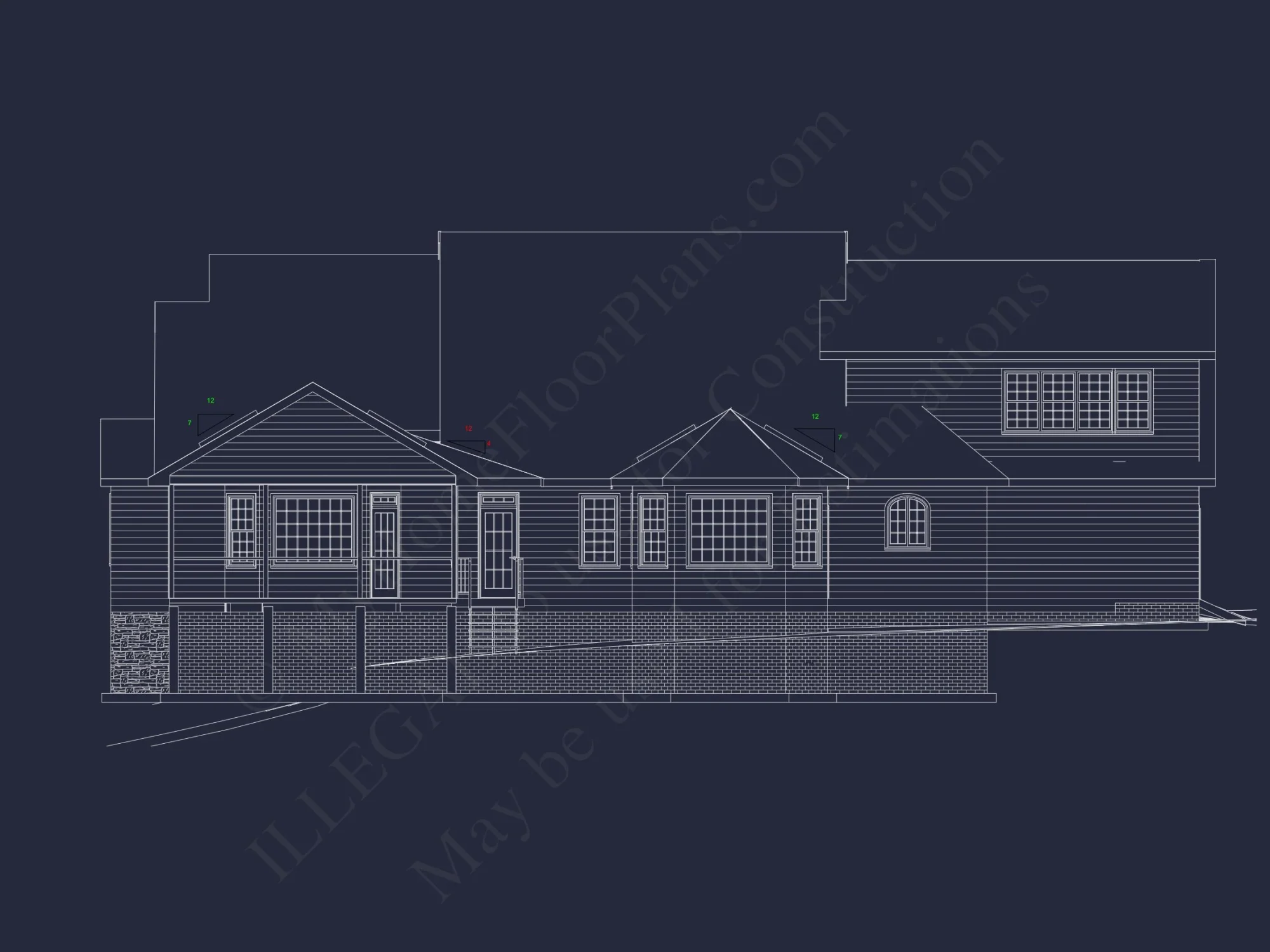 Architectural house Plan: 1-Story Craftsman Design with CAD