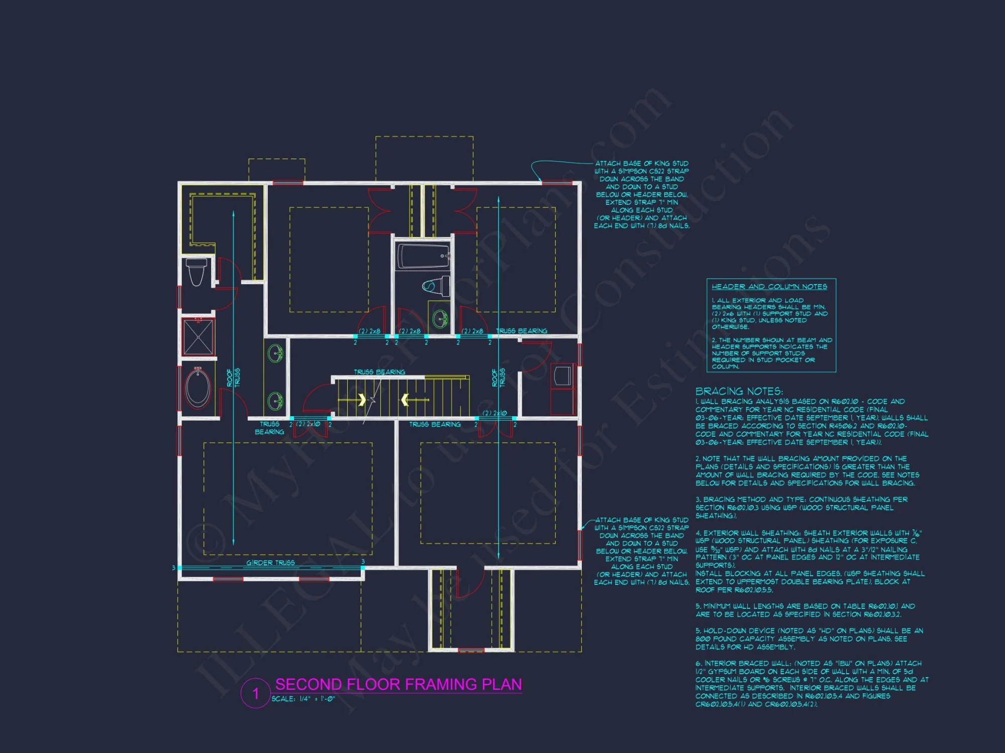 Modern Craftsman house Plan with 2.5 Floors and Open Floor Plan