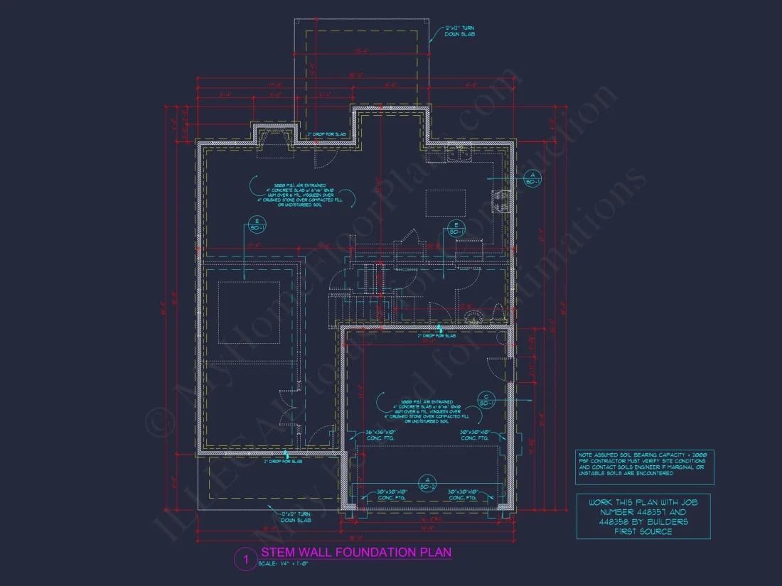 Modern Craftsman house Plan with 2.5 Floors and Open Floor Plan