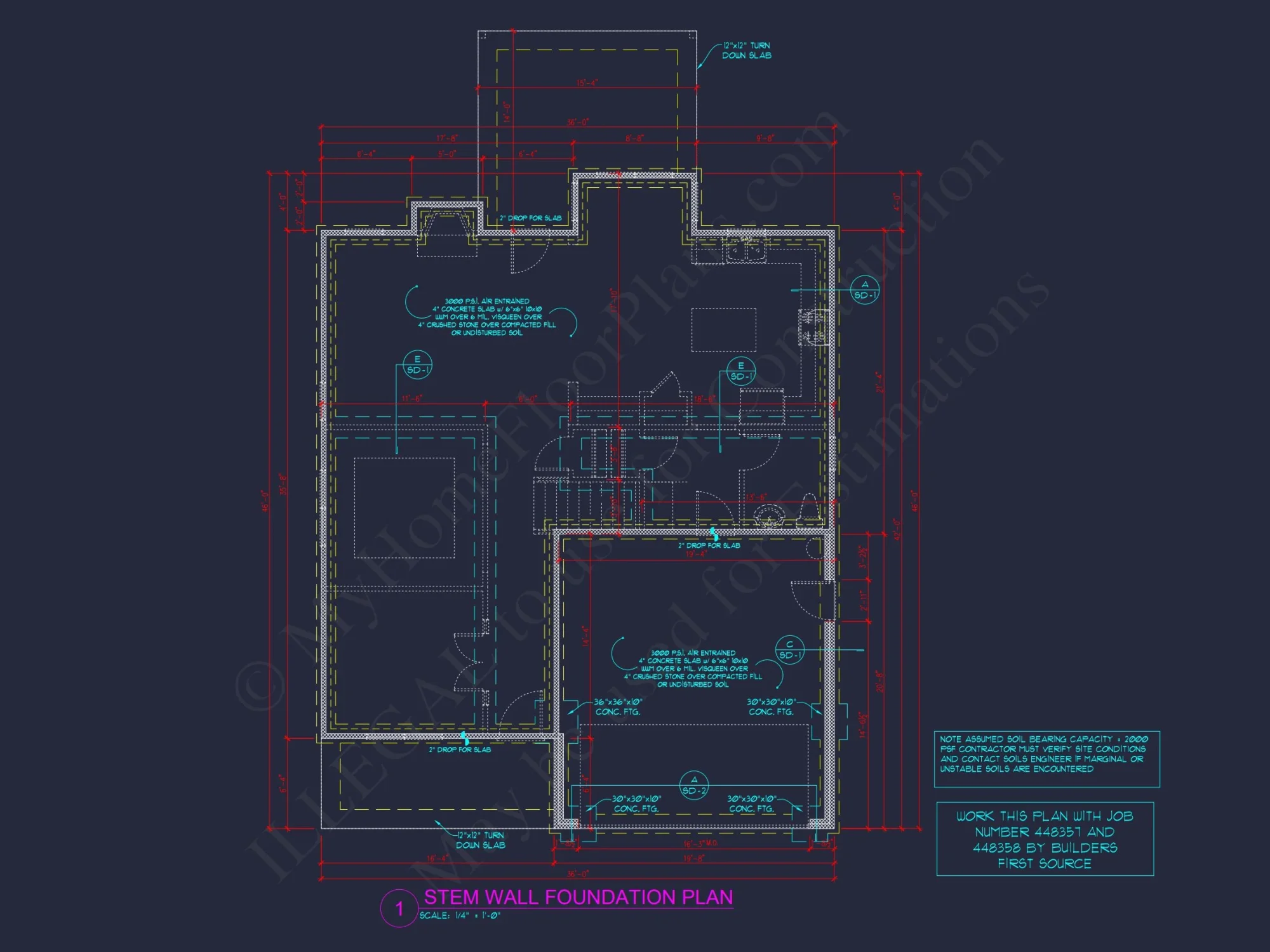 Modern Craftsman house Plan with 2.5 Floors and Open Floor Plan