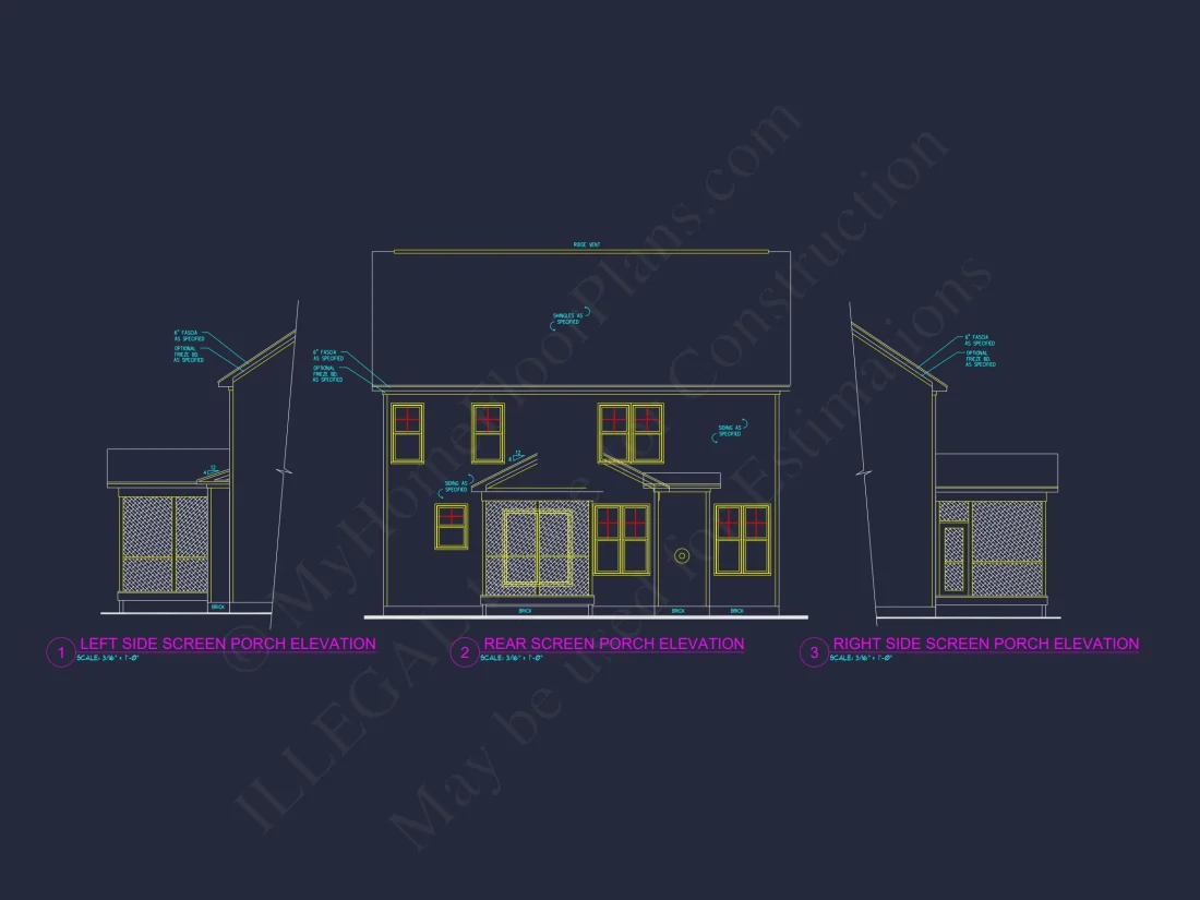 Modern Craftsman house Plan with 2.5 Floors and Open Floor Plan