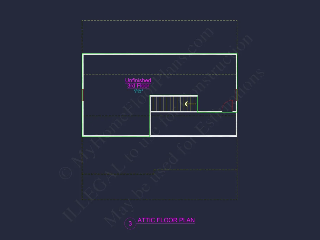 Modern Craftsman house Plan with 2.5 Floors and Open Floor Plan