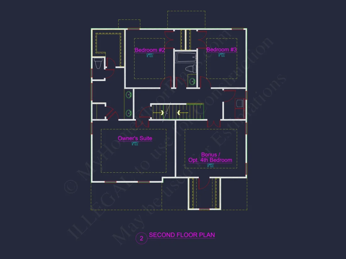 Modern Craftsman house Plan with 2.5 Floors and Open Floor Plan
