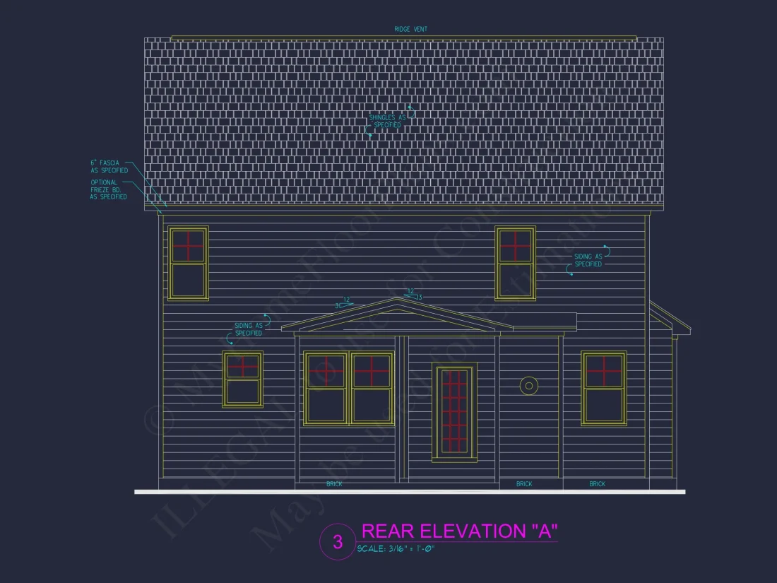 Modern Craftsman house Plan with 2.5 Floors and Open Floor Plan