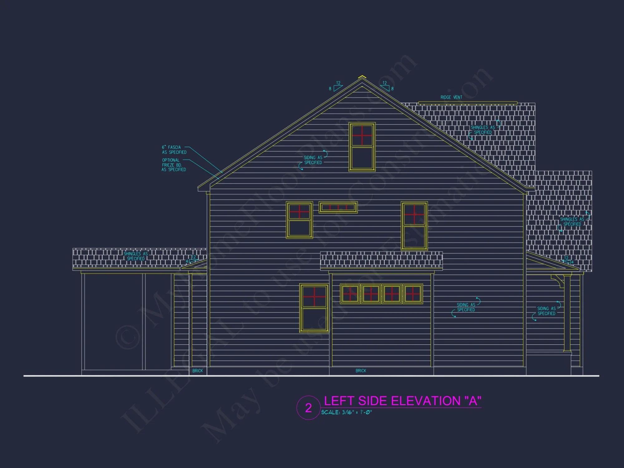 Modern Craftsman house Plan with 2.5 Floors and Open Floor Plan