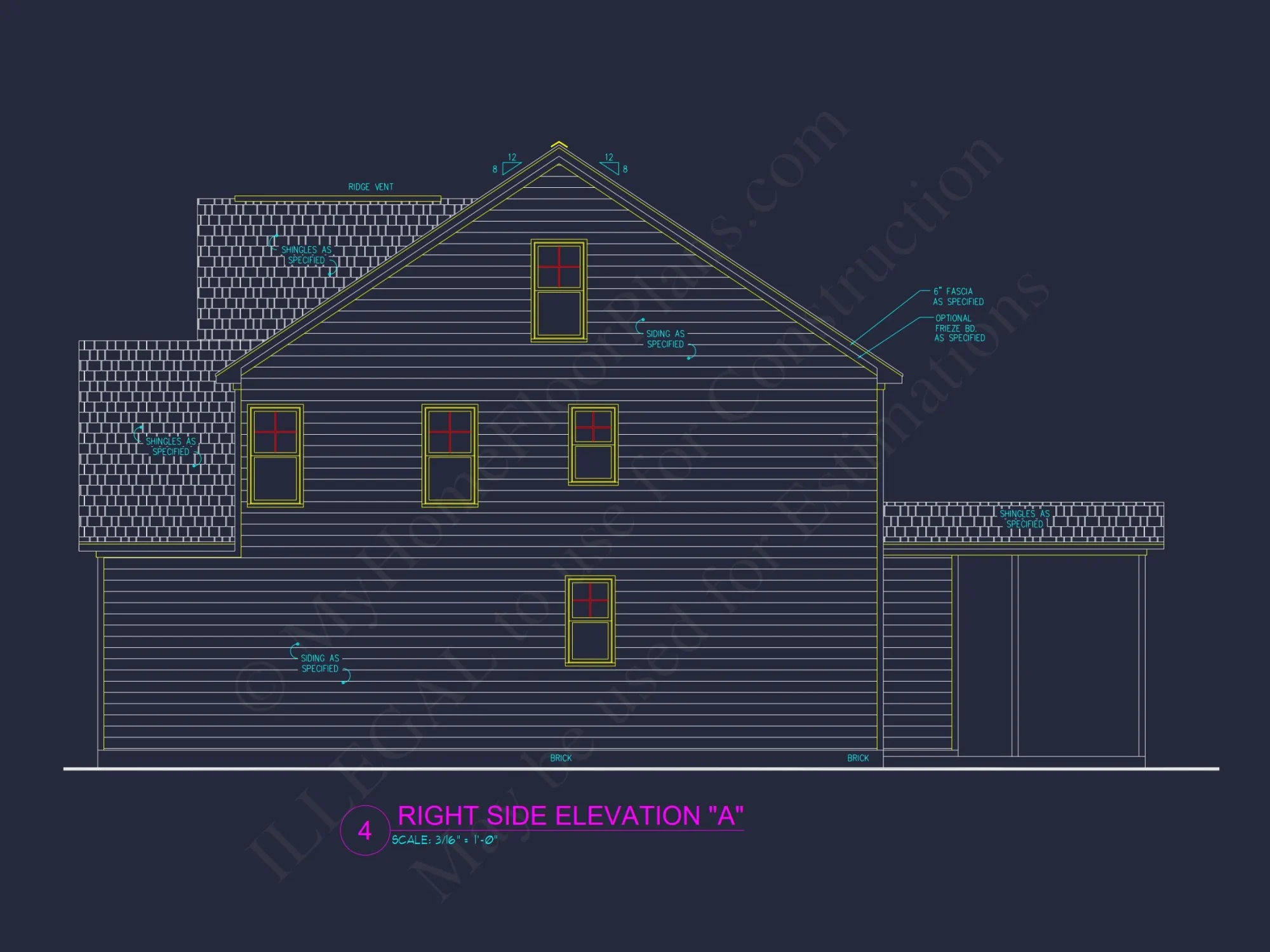 Modern Craftsman house Plan with 2.5 Floors and Open Floor Plan