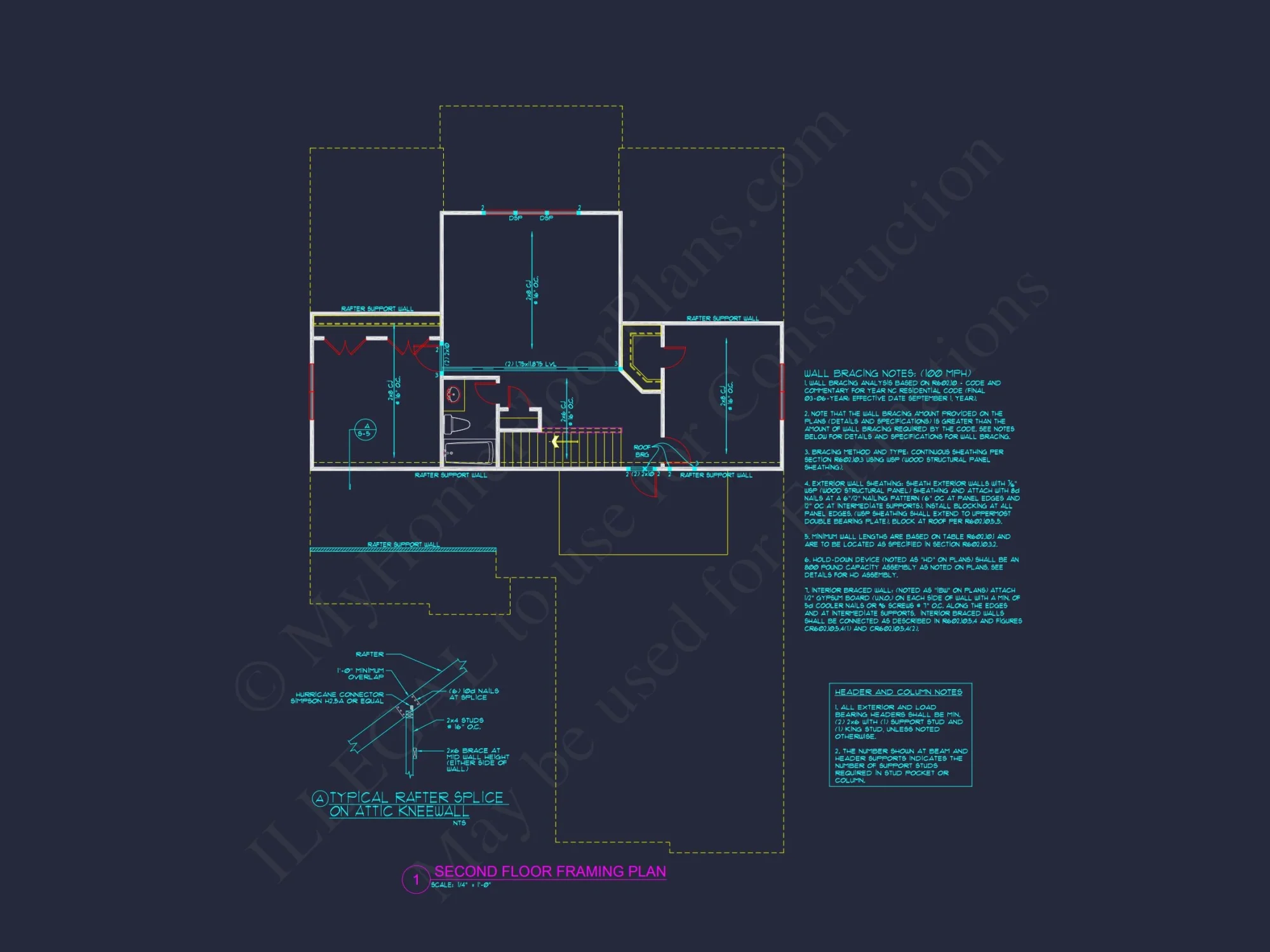 Modern Craftsman house Plan with CAD Designs and Floor Blueprint