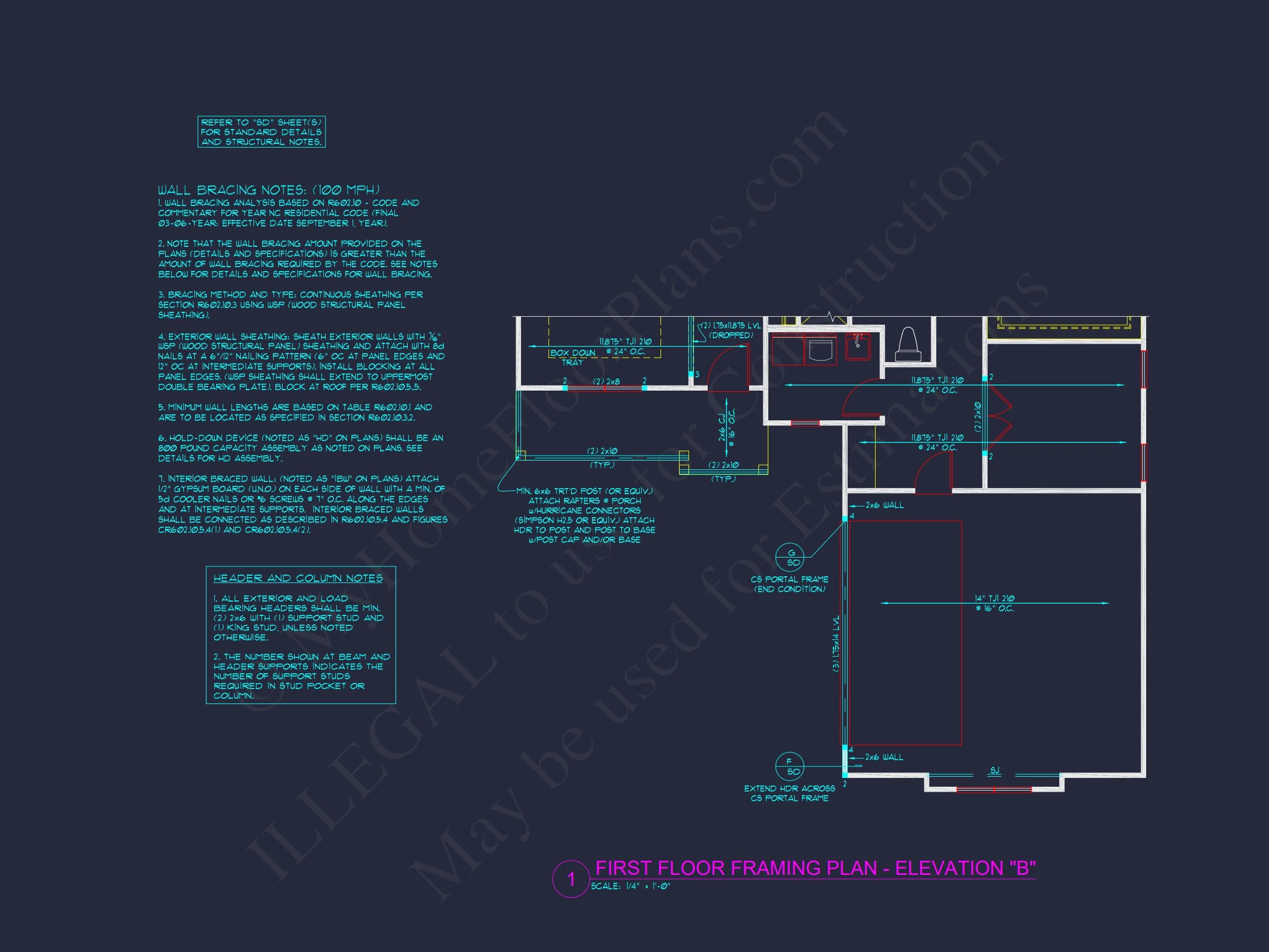 Modern Craftsman house Plan with CAD Designs and Floor Blueprint