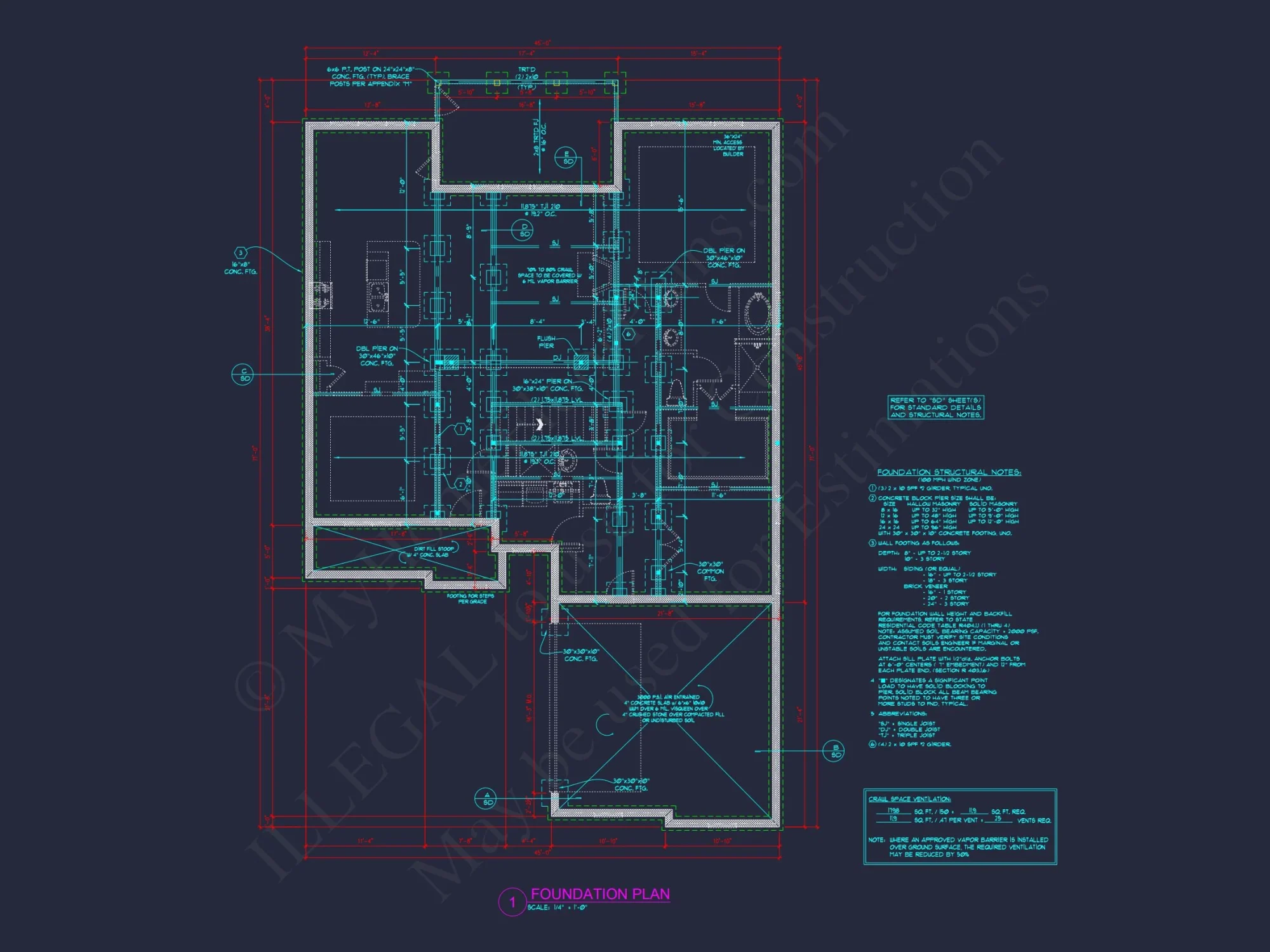 Modern Craftsman house Plan with CAD Designs and Floor Blueprint