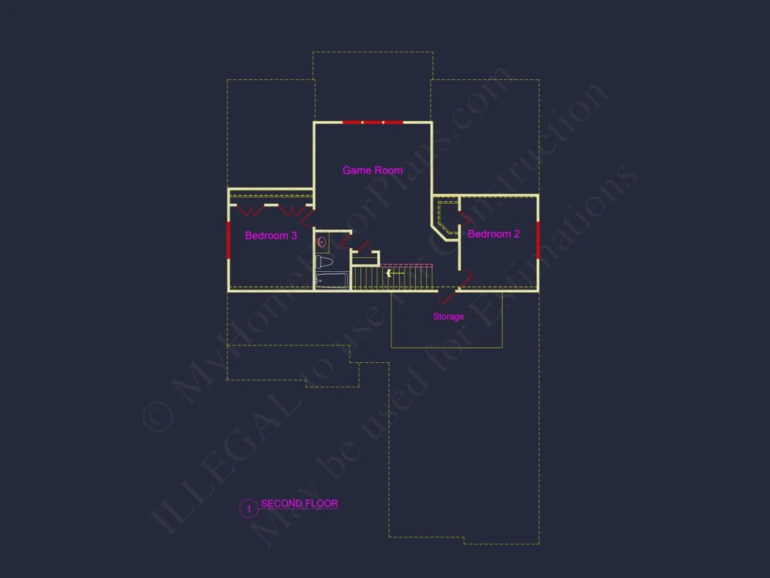 Modern Craftsman house Plan with CAD Designs and Floor Blueprint
