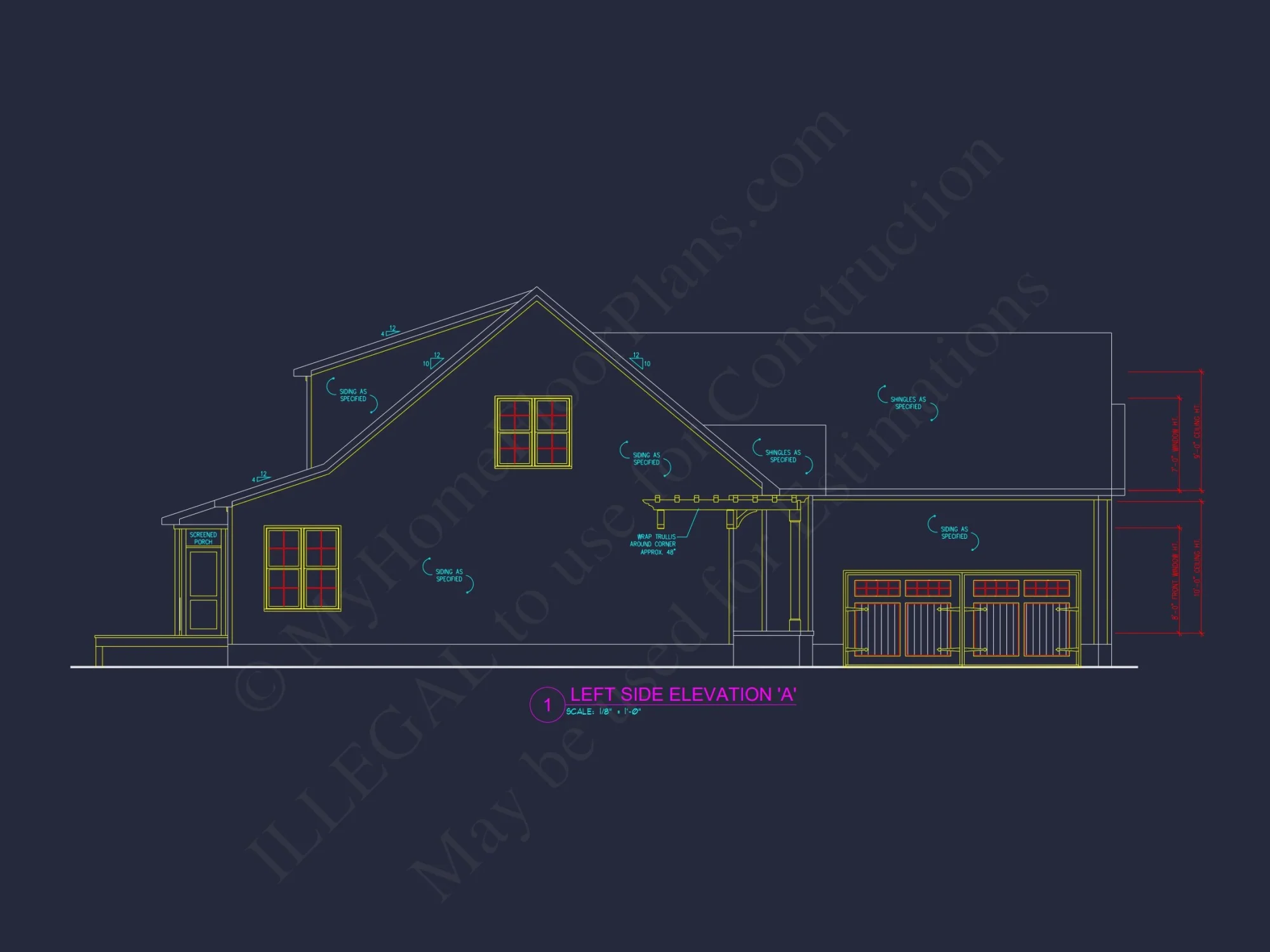 Modern Craftsman house Plan with CAD Designs and Floor Blueprint