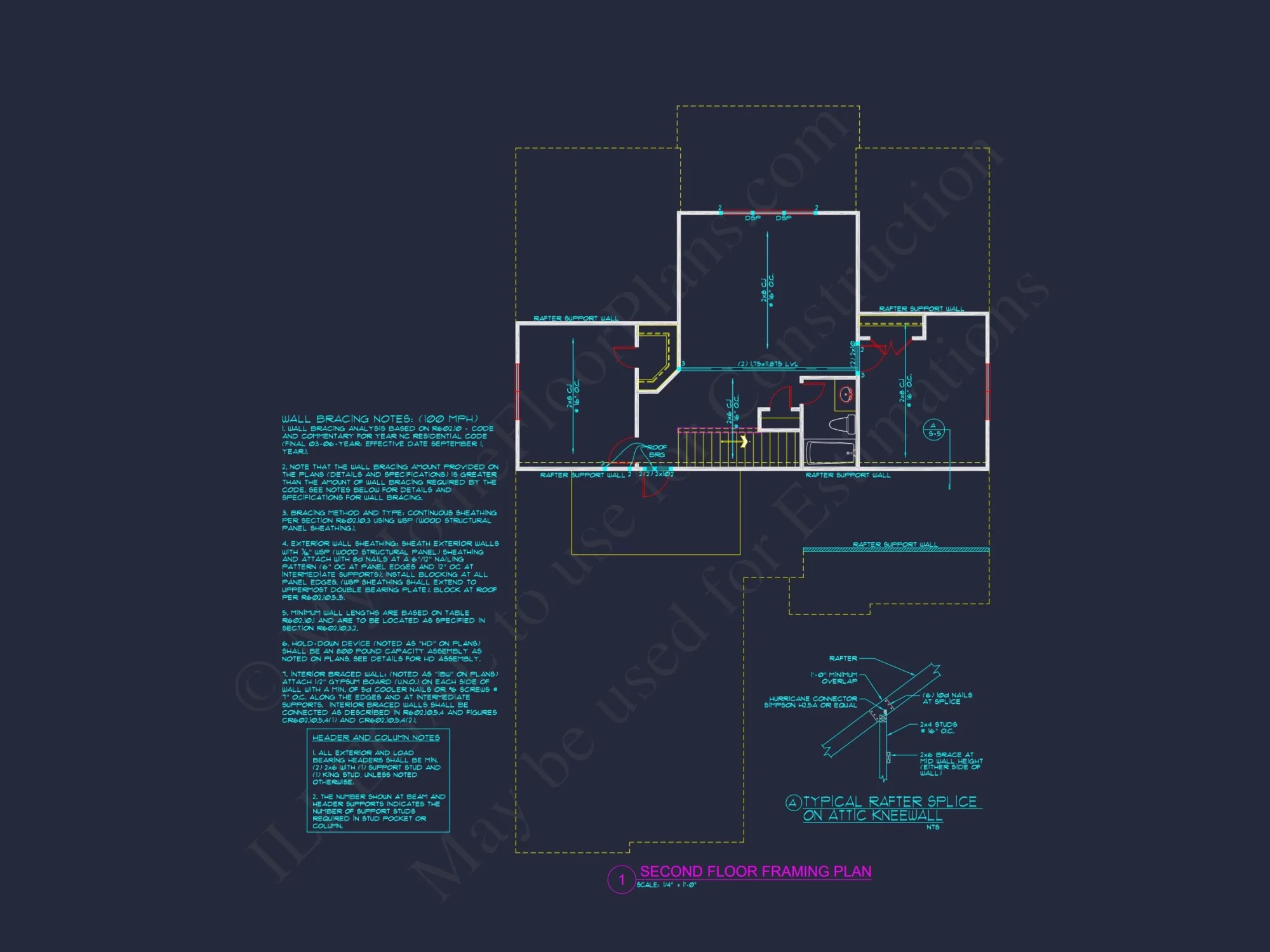 Modern Craftsman house Plan with CAD Designs and Floor Blueprint