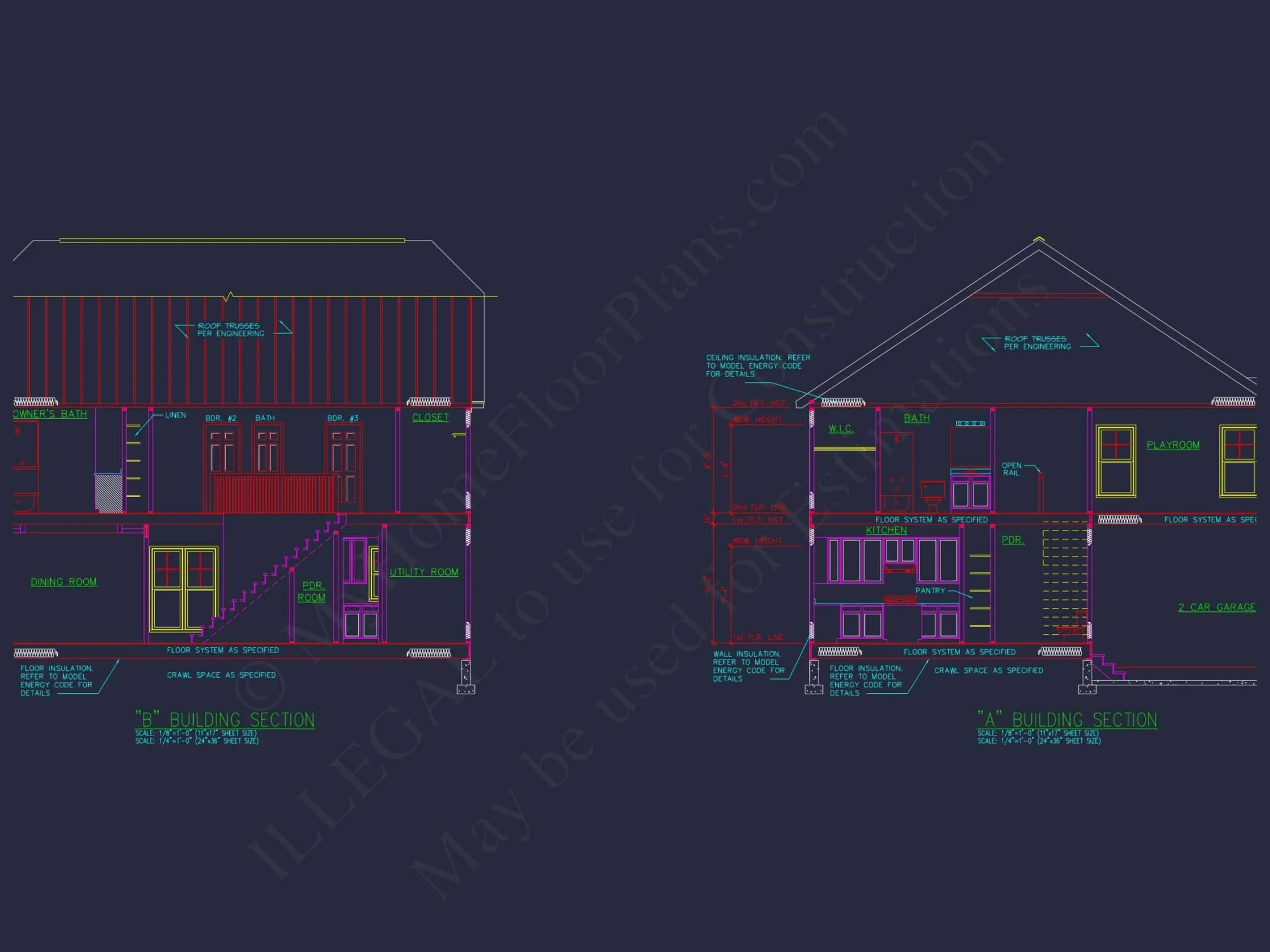 Modern Craftsman house Floor Plan Blueprint for 2.5 Story Designs