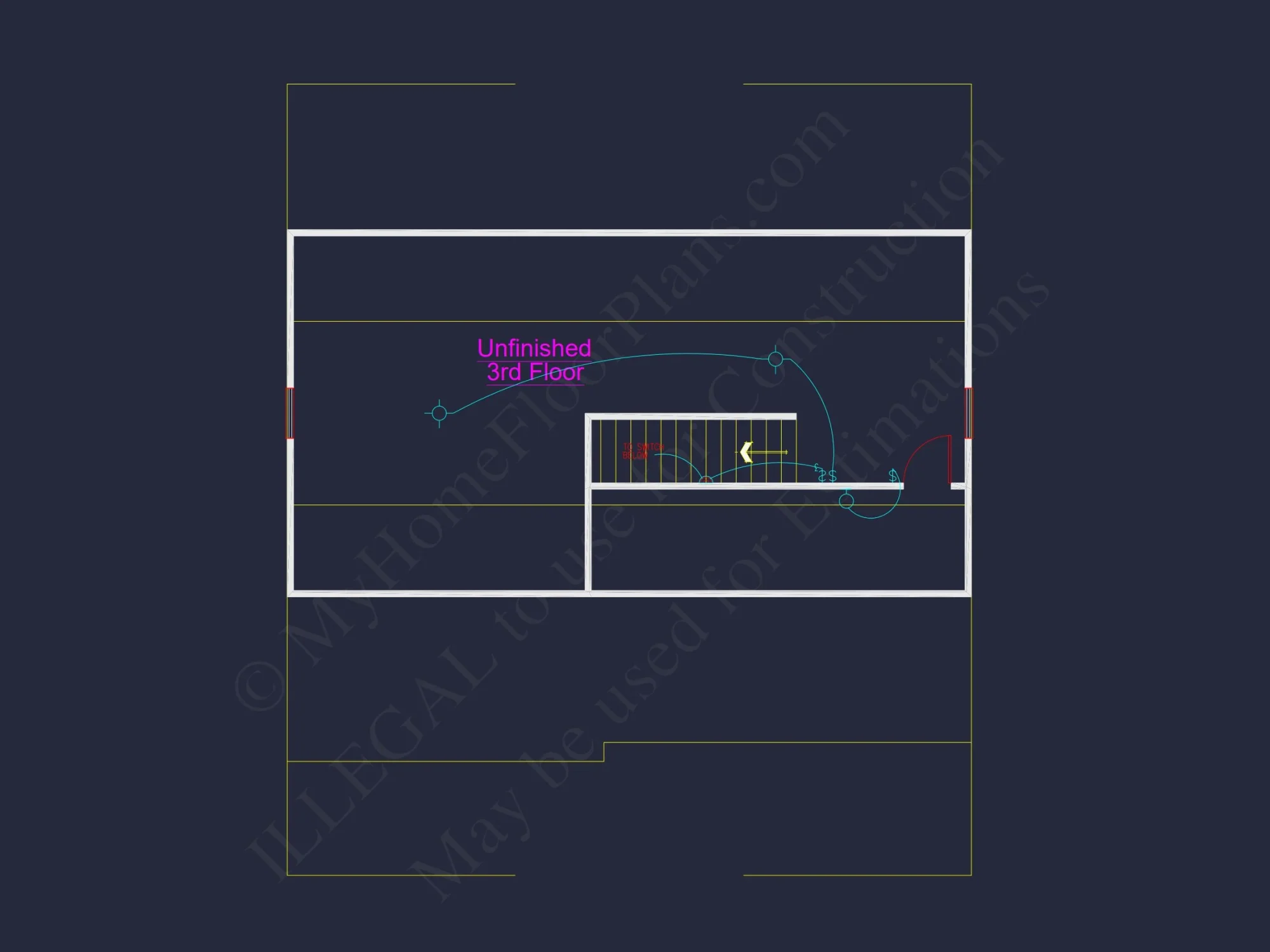 Modern Craftsman house Floor Plan Blueprint for 2.5 Story Designs