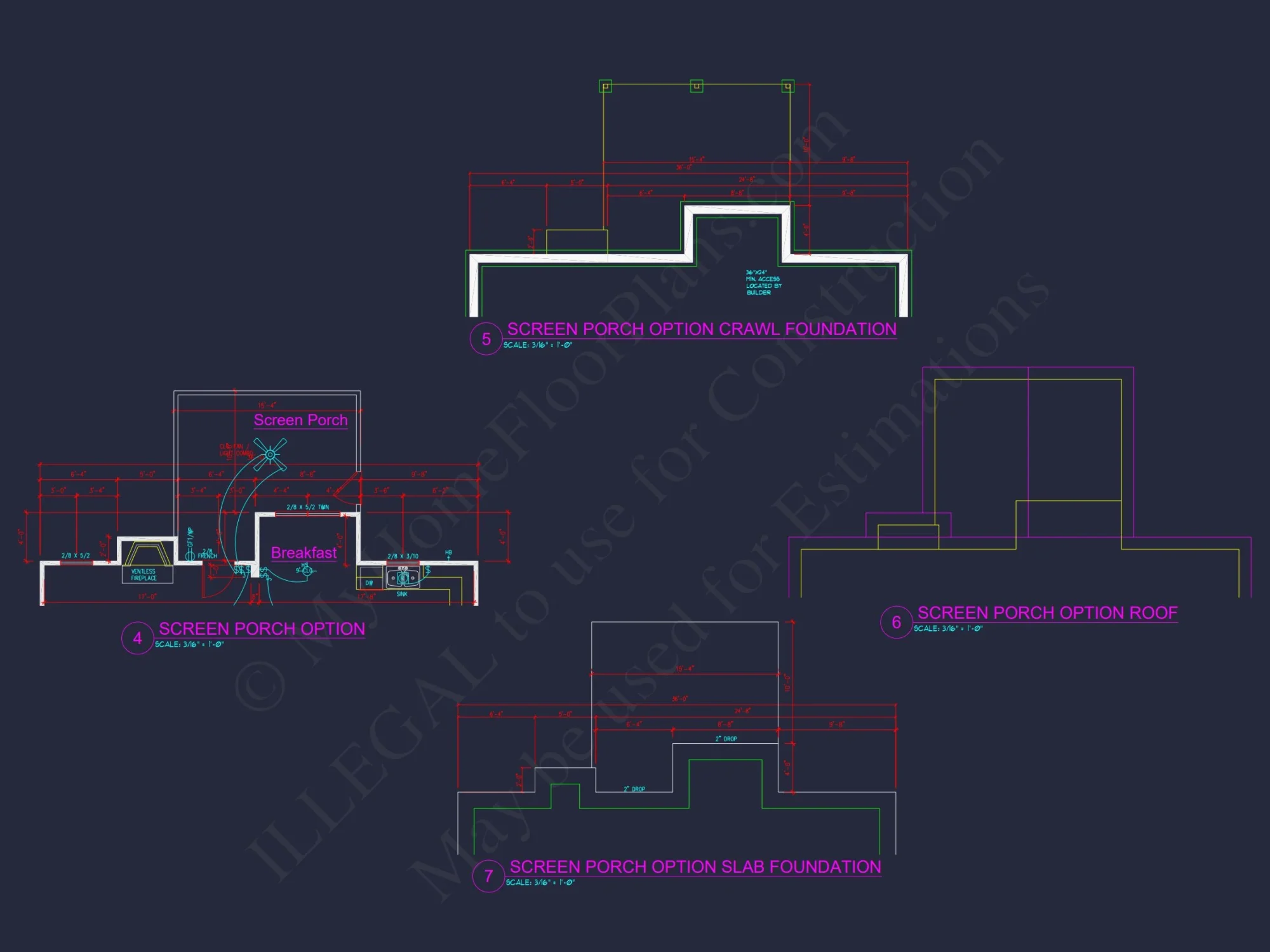 Modern Craftsman house Floor Plan Blueprint for 2.5 Story Designs