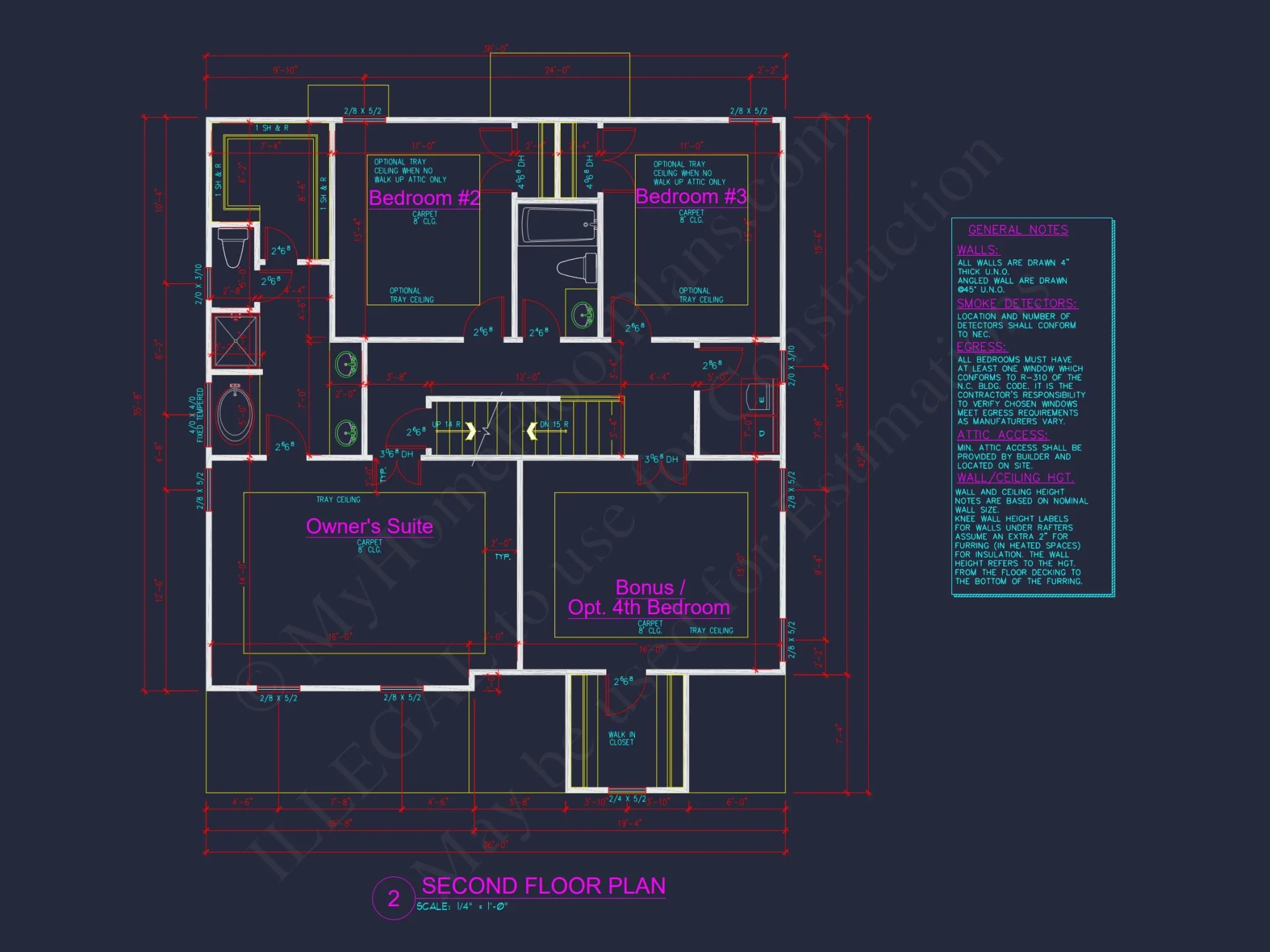 Modern Craftsman house Floor Plan Blueprint for 2.5 Story Designs