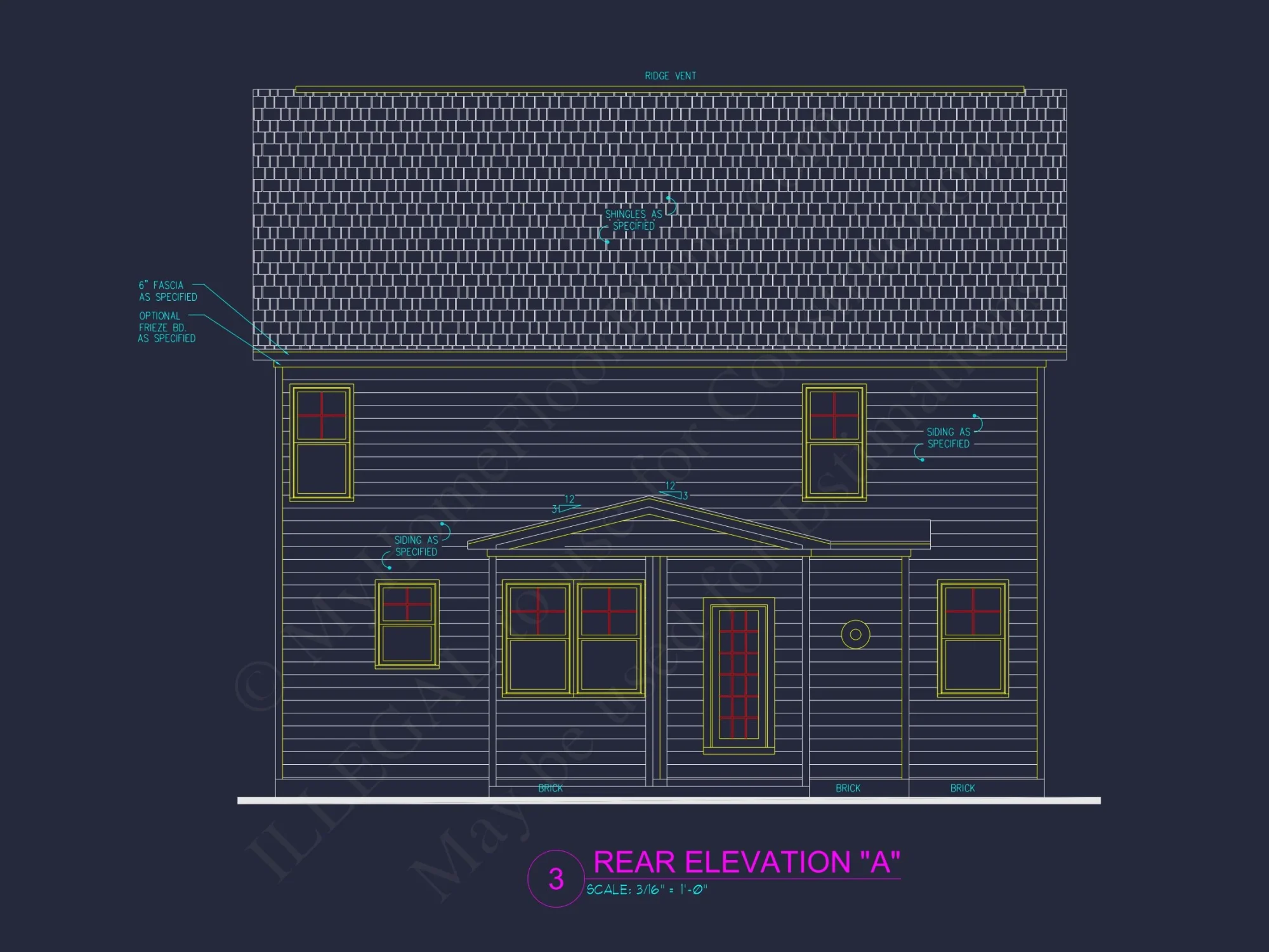 Modern Craftsman house Floor Plan Blueprint for 2.5 Story Designs