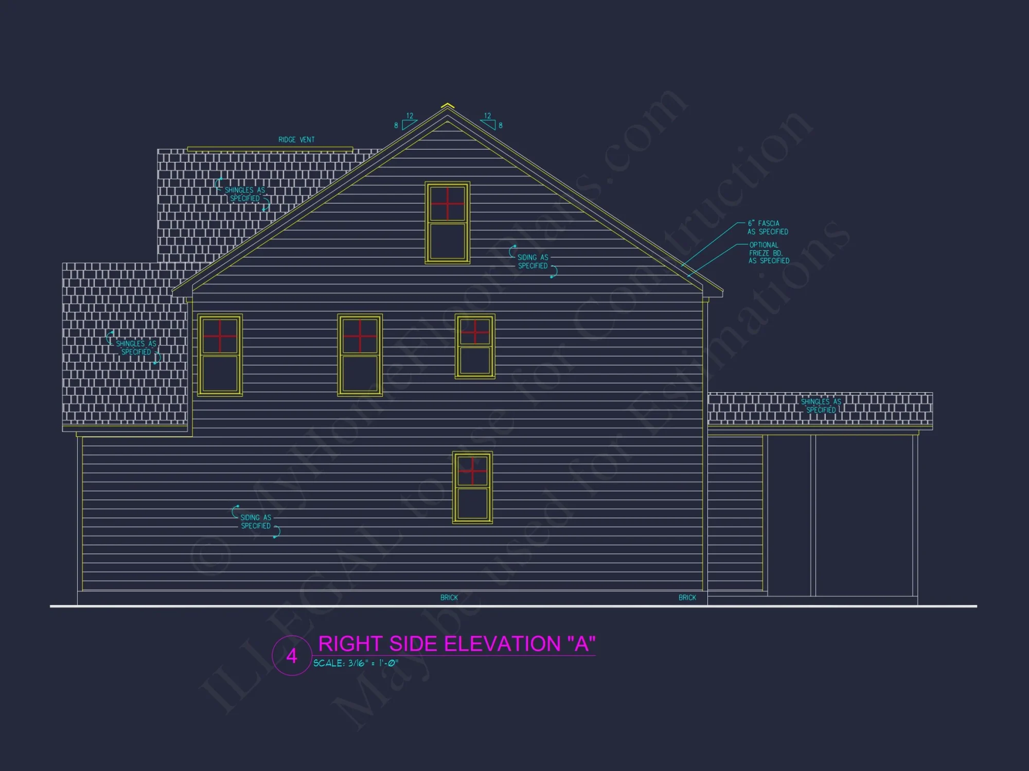 Modern Craftsman house Floor Plan Blueprint for 2.5 Story Designs