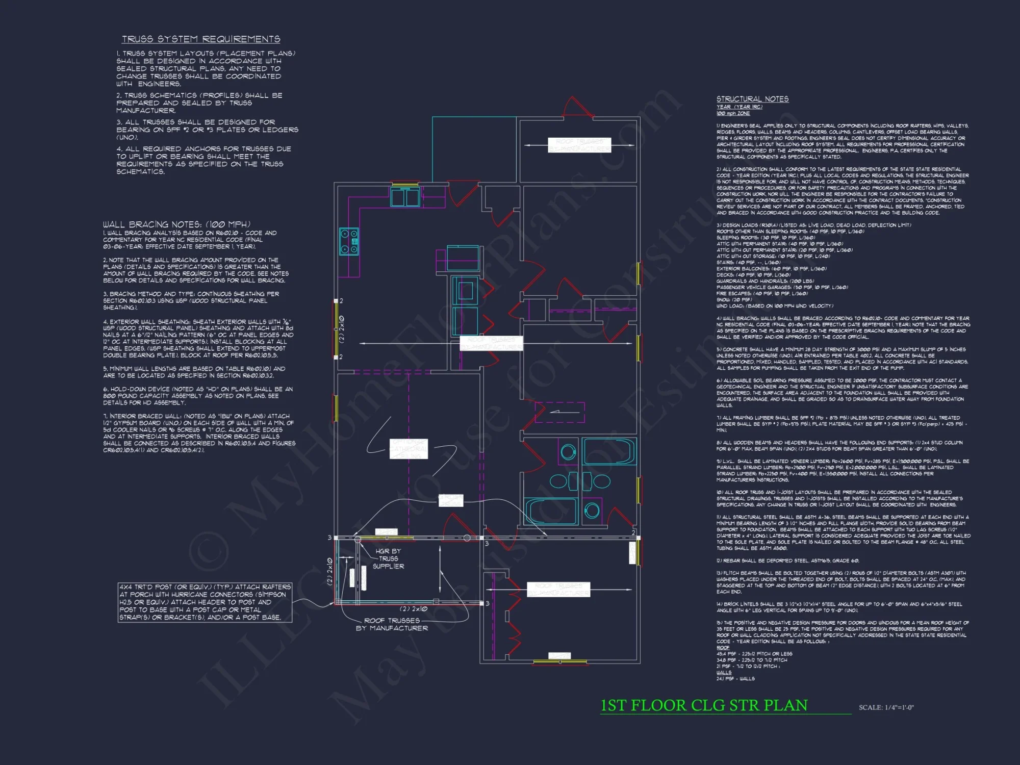 Compact Single-Family house Plan with Blueprint Designs in CAD