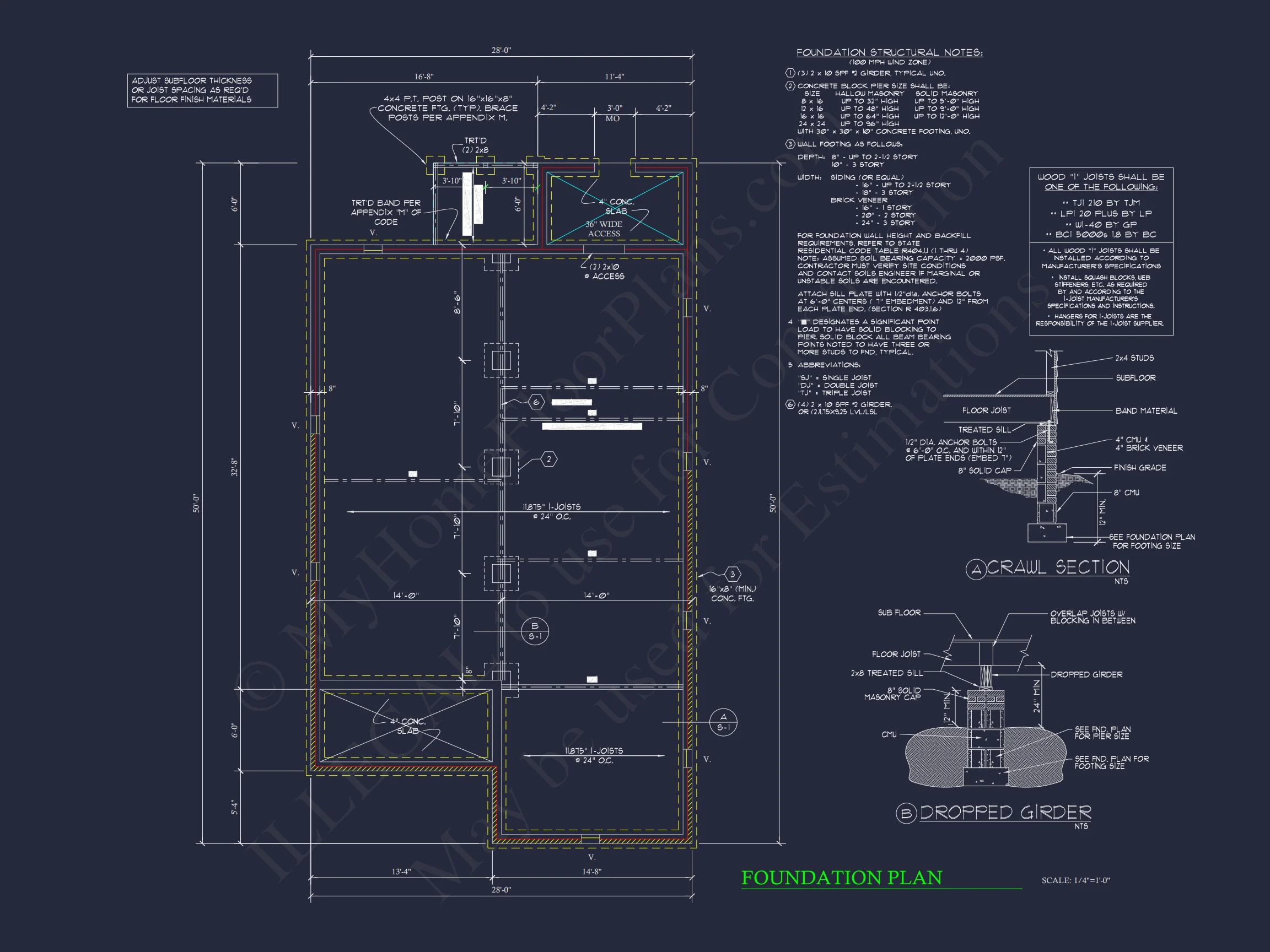 Compact Single-Family house Plan with Blueprint Designs in CAD