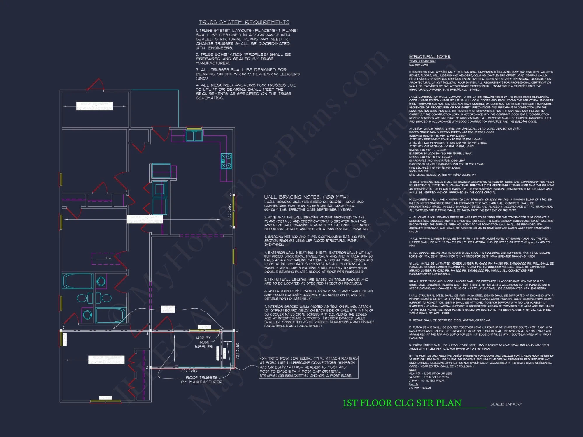 Compact Single-Family house Plan with Blueprint Designs in CAD