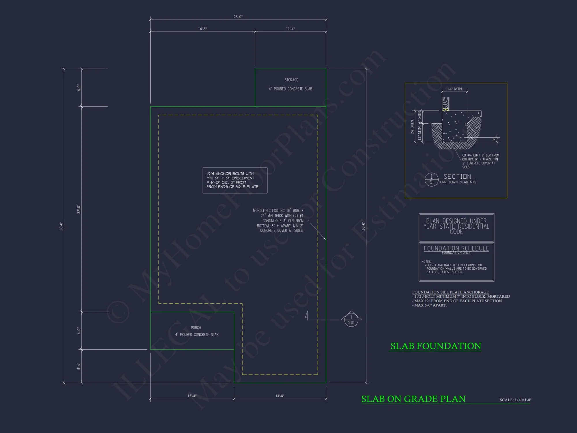 Compact Single-Family house Plan with Blueprint Designs in CAD