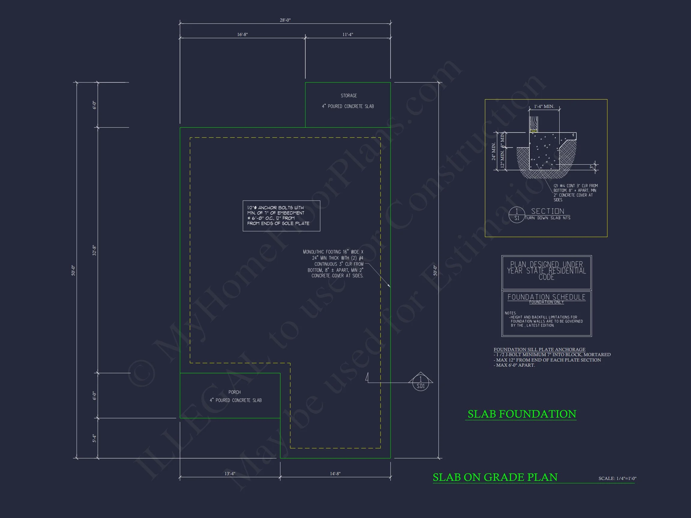 14-1107 HOUSE PLAN - Traditional Ranch Home Plan - 3-Bed, 2-Bath, 1,350 SF 4 Compact Single-Family house Plan with Blueprint Designs in CAD
