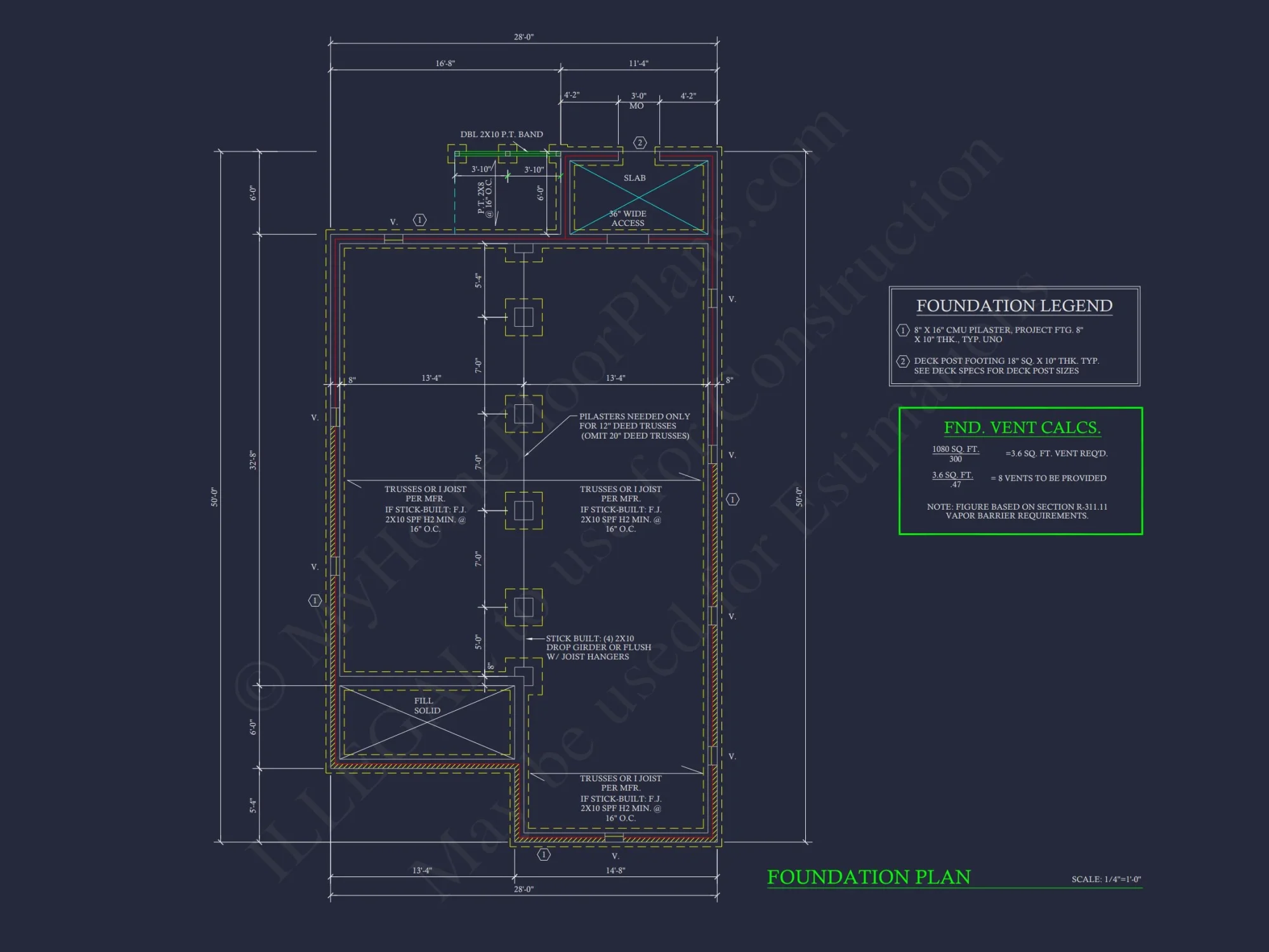 Compact Single-Family house Plan with Blueprint Designs in CAD