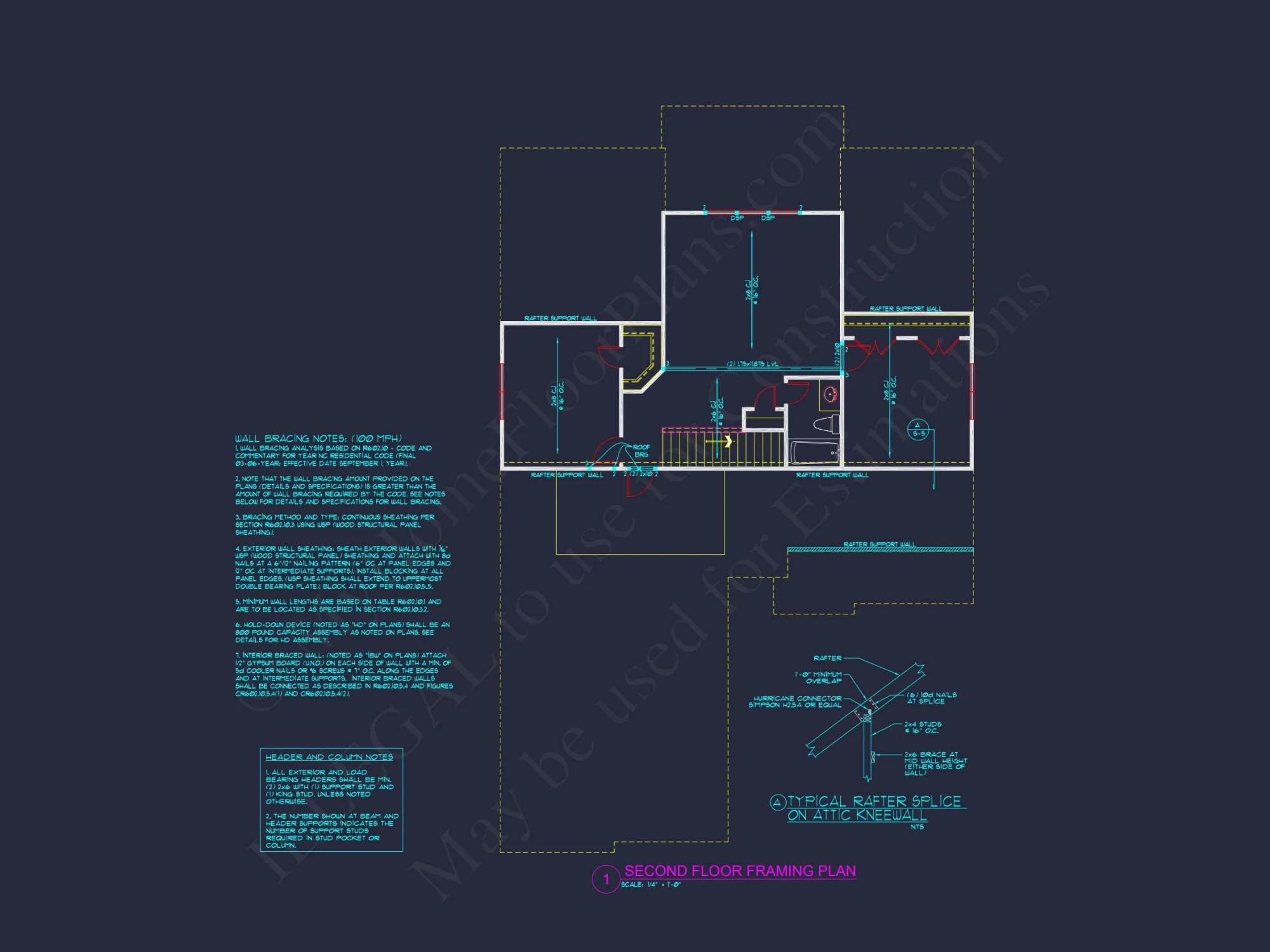 Modern Craftsman house Plan - Floor Plans with CAD Designs