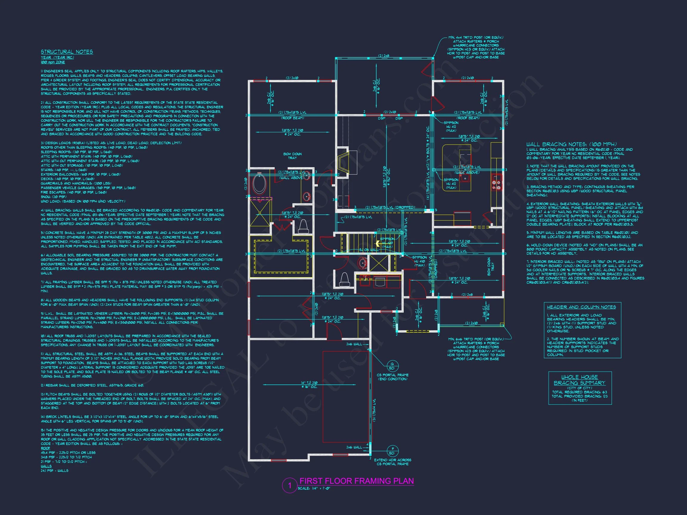 Modern Craftsman house Plan - Floor Plans with CAD Designs