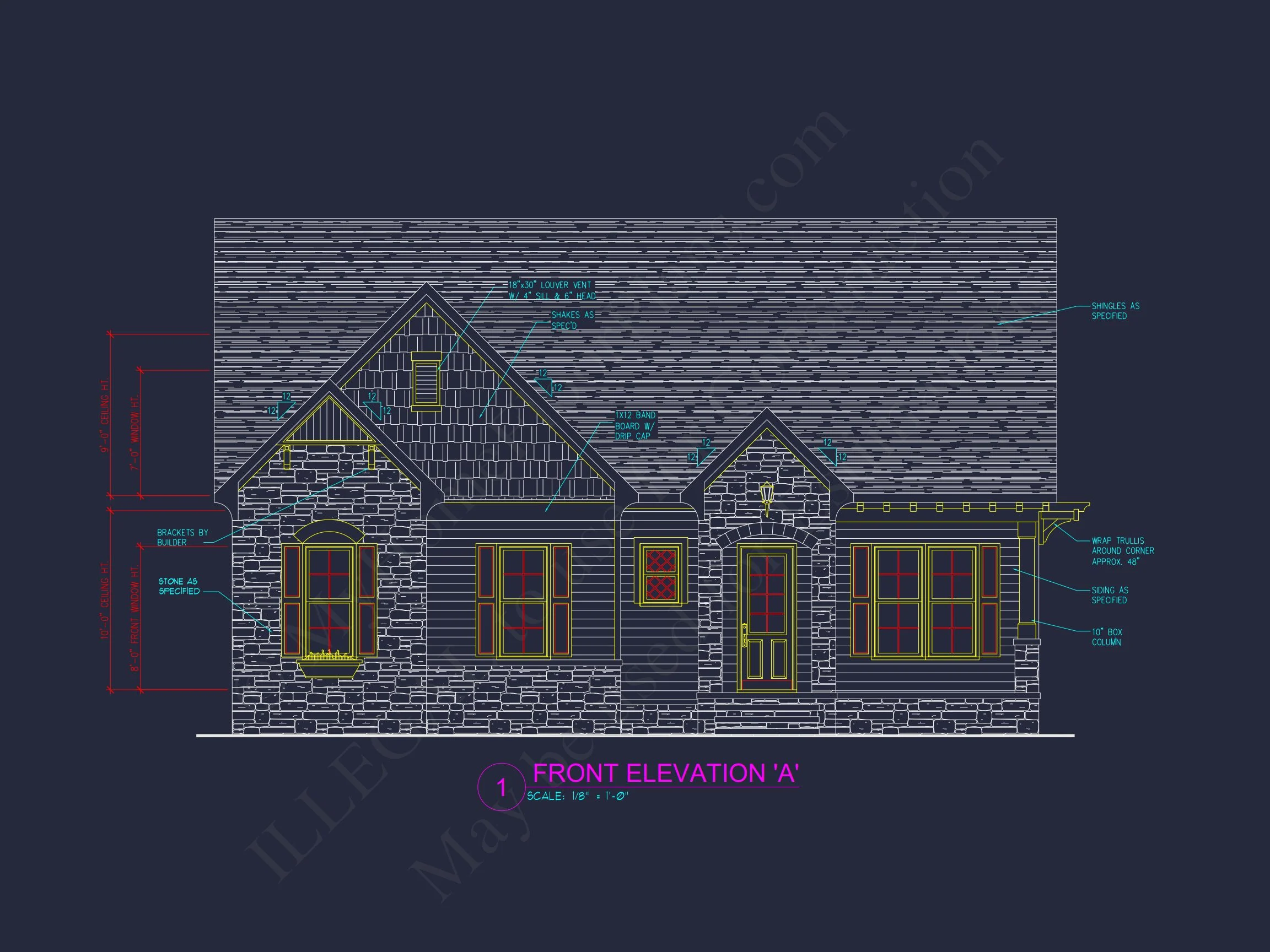 Modern Craftsman house Plan - Floor Plans with CAD Designs