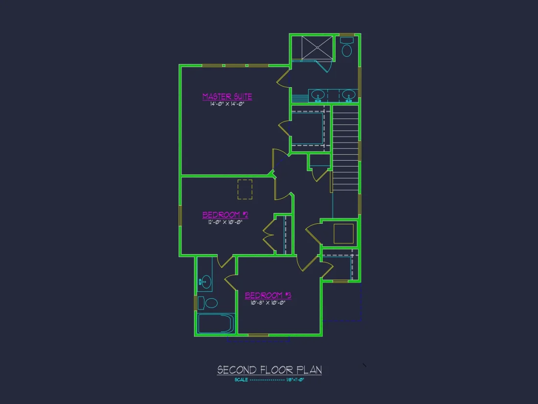 Beautiful Craftsman house Plan with Detailed CAD Designs