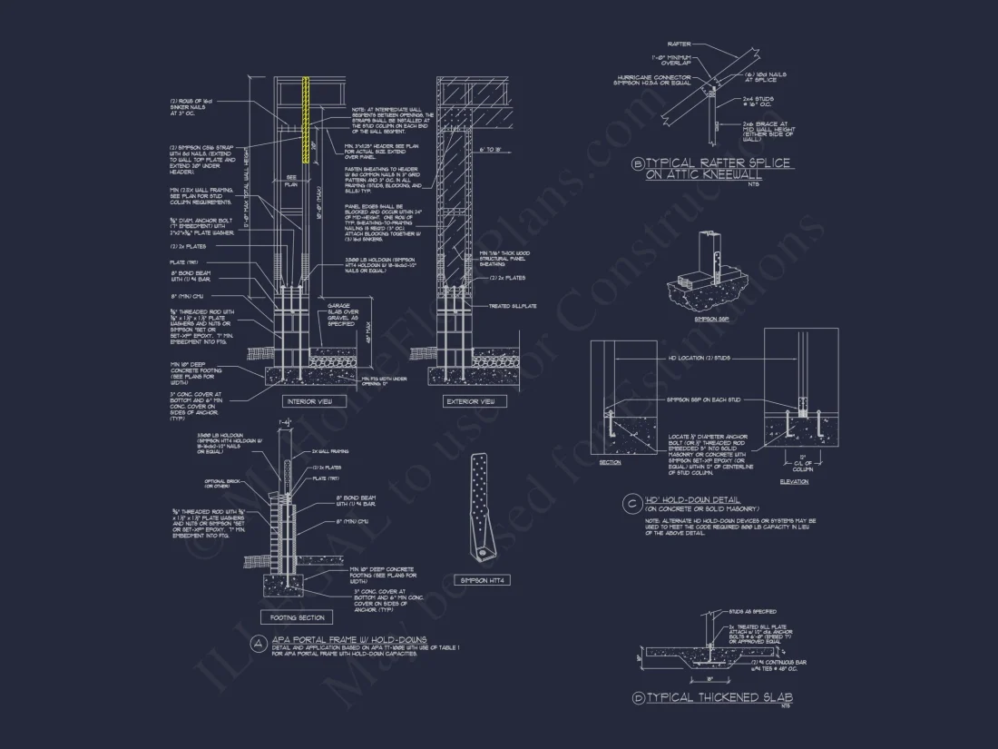 Traditional house Plan with 1 Story, CAD Designs & Floor Blueprint