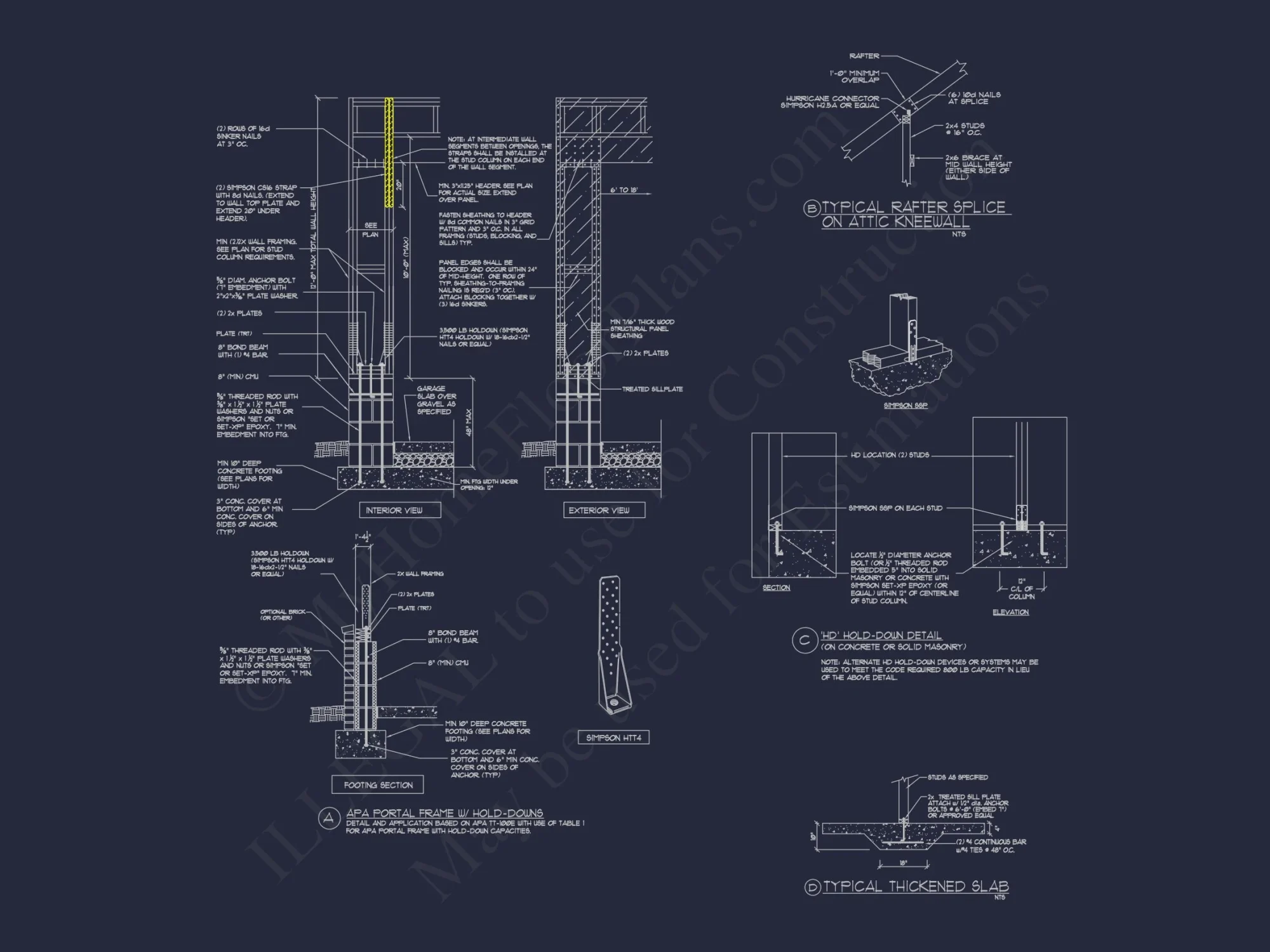 Traditional house Plan with 1 Story, CAD Designs & Floor Blueprint