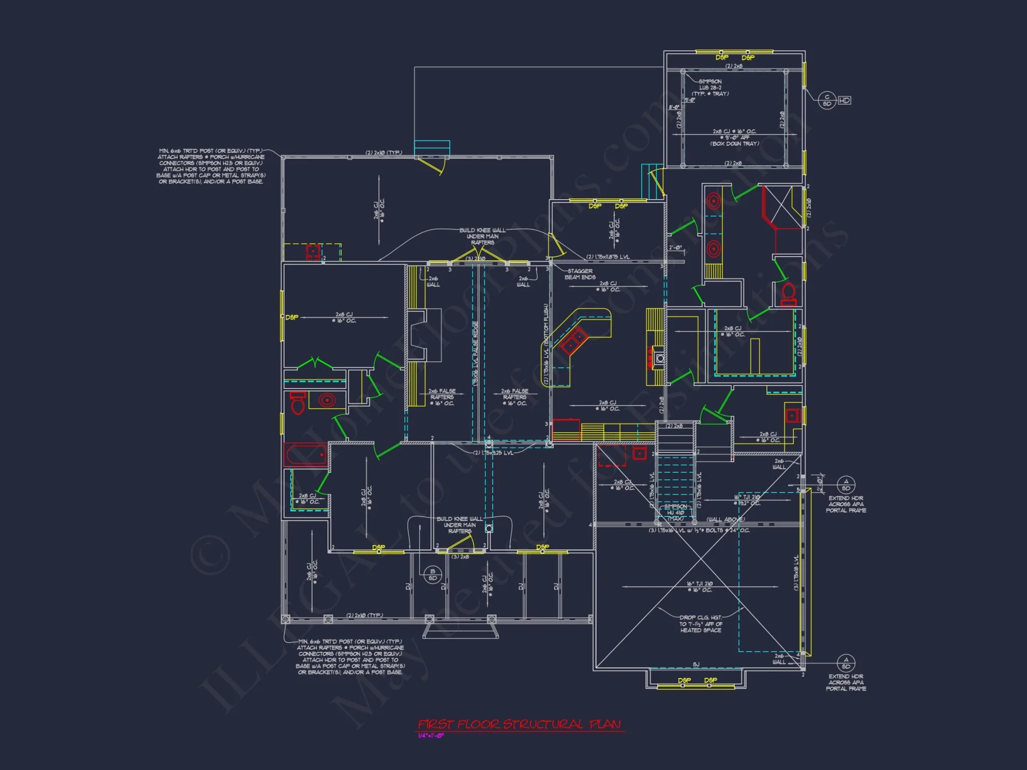 Traditional house Plan with 1 Story, CAD Designs & Floor Blueprint