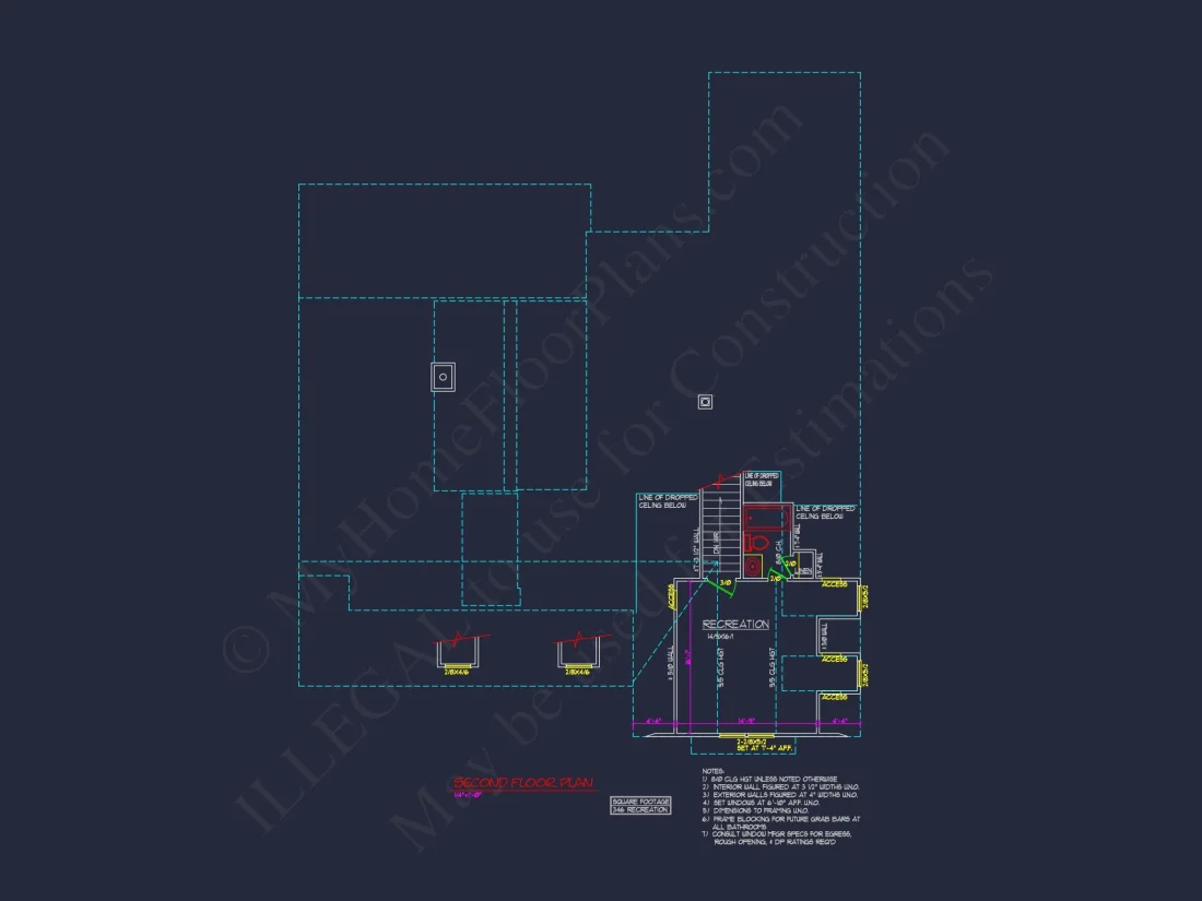 Traditional house Plan with 1 Story, CAD Designs & Floor Blueprint
