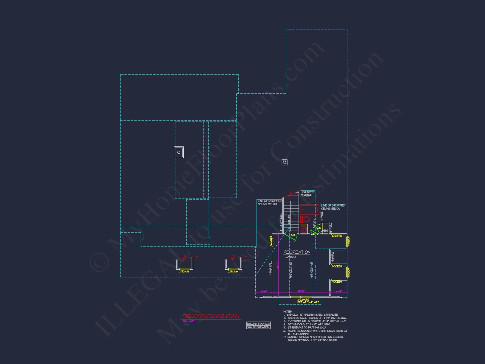 Traditional house Plan with 1 Story, CAD Designs & Floor Blueprint