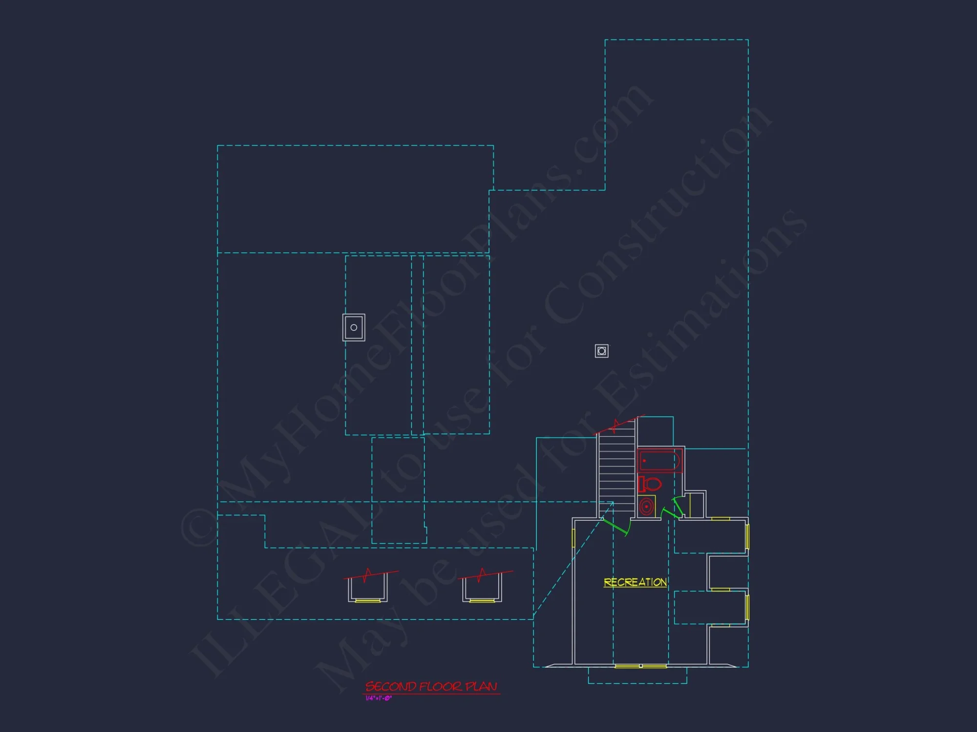 Traditional house Plan with 1 Story, CAD Designs & Floor Blueprint