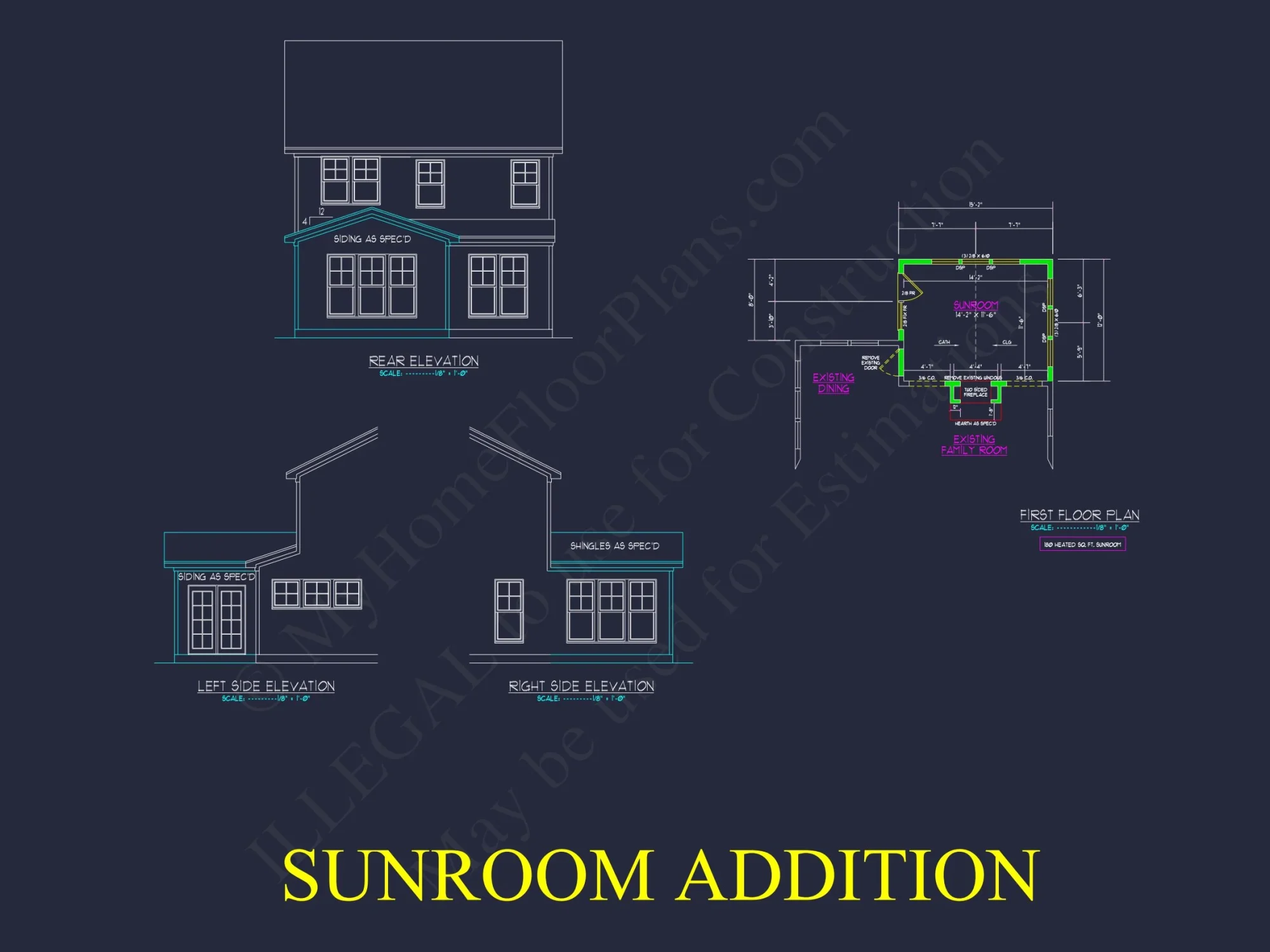 house Plan with 2-Story CAD Designs, 3 Bedrooms & Garage